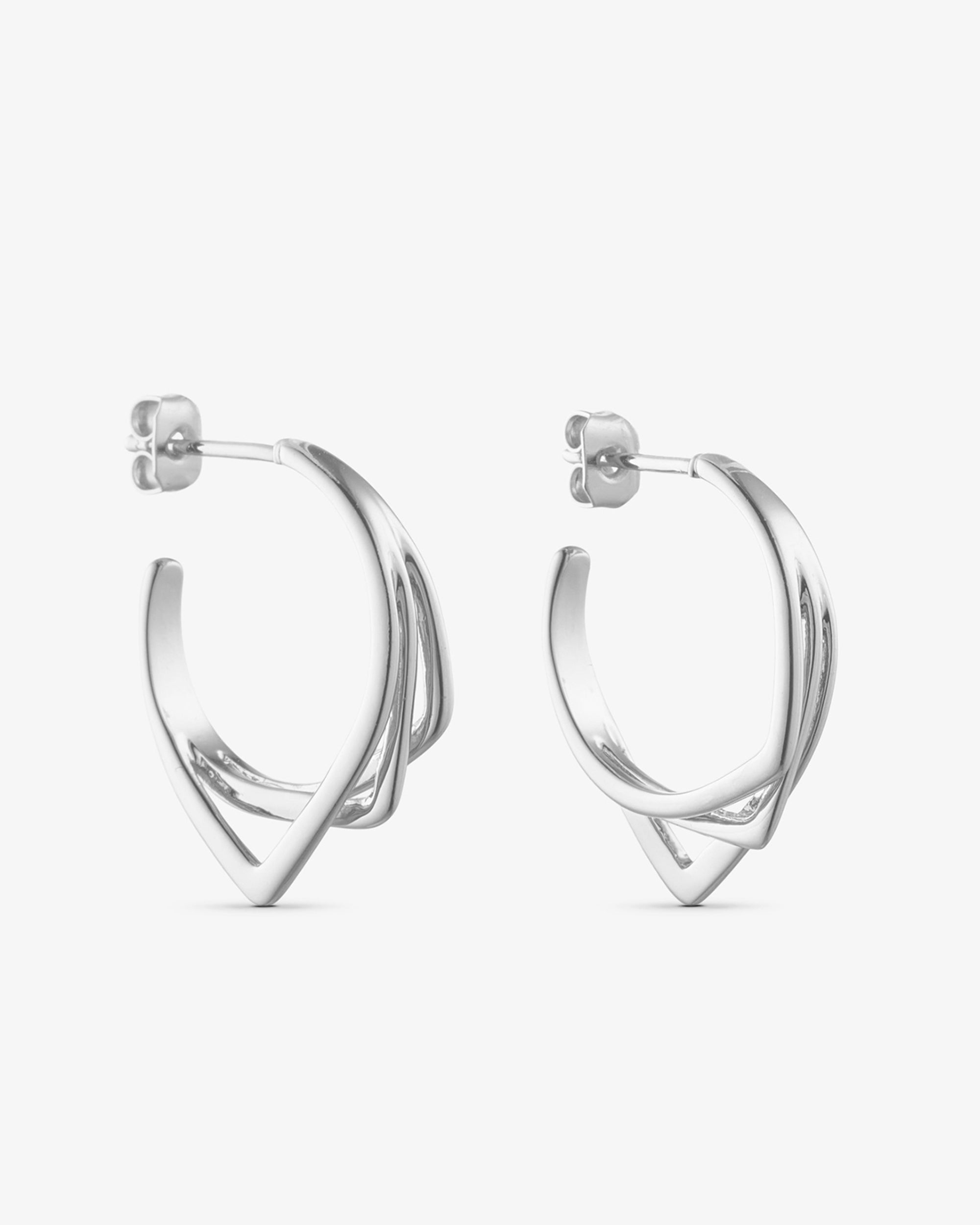 Gry Øreringe - Sølvbelagt