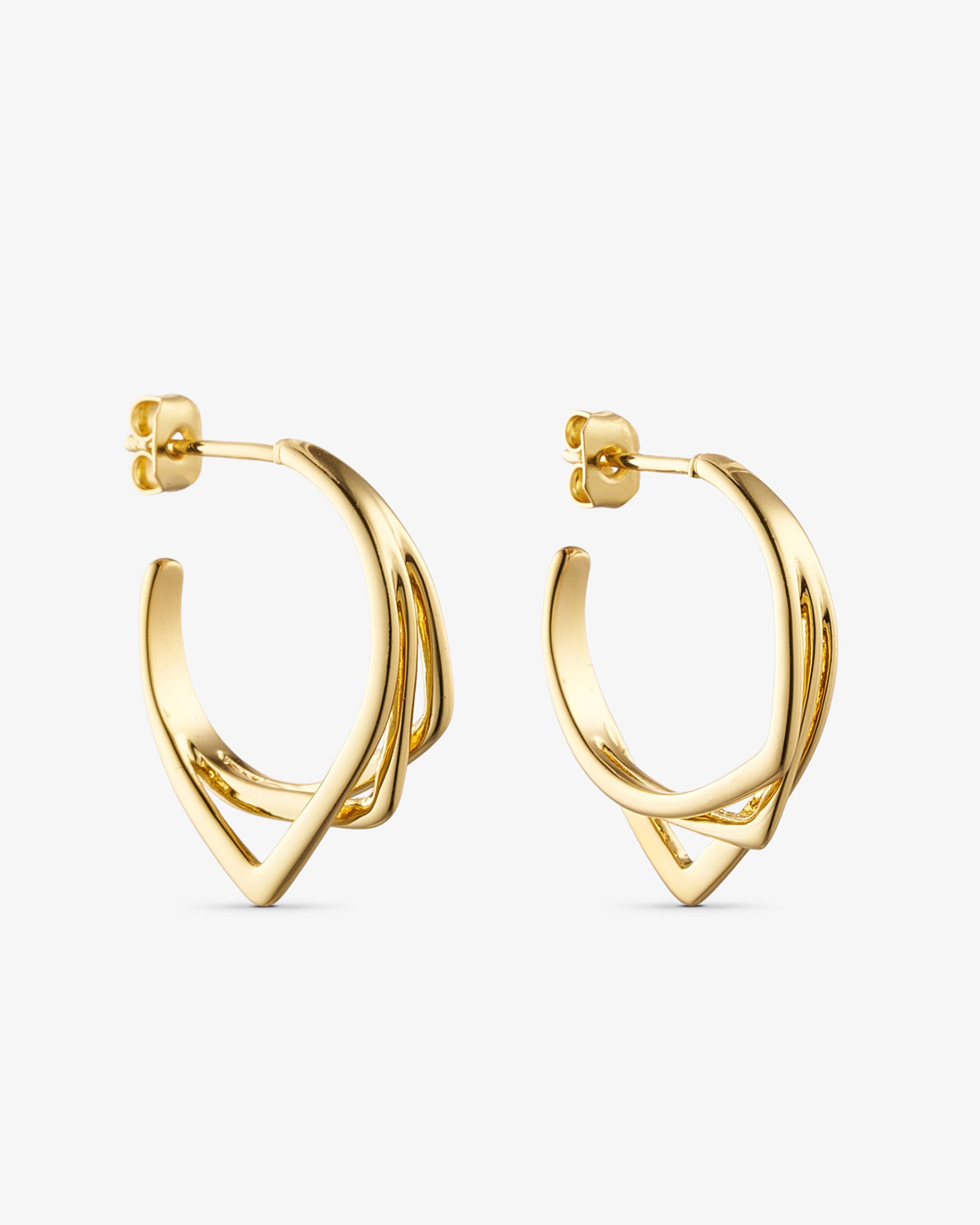 Gry Øreringe - 18 karat forgyldt