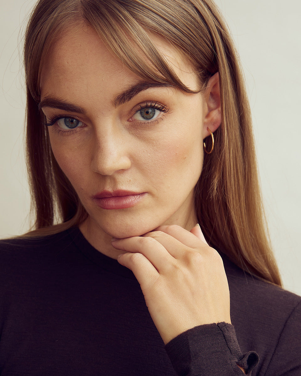 Saga Örhängen MEDIUM - 18 karats guldpläterade