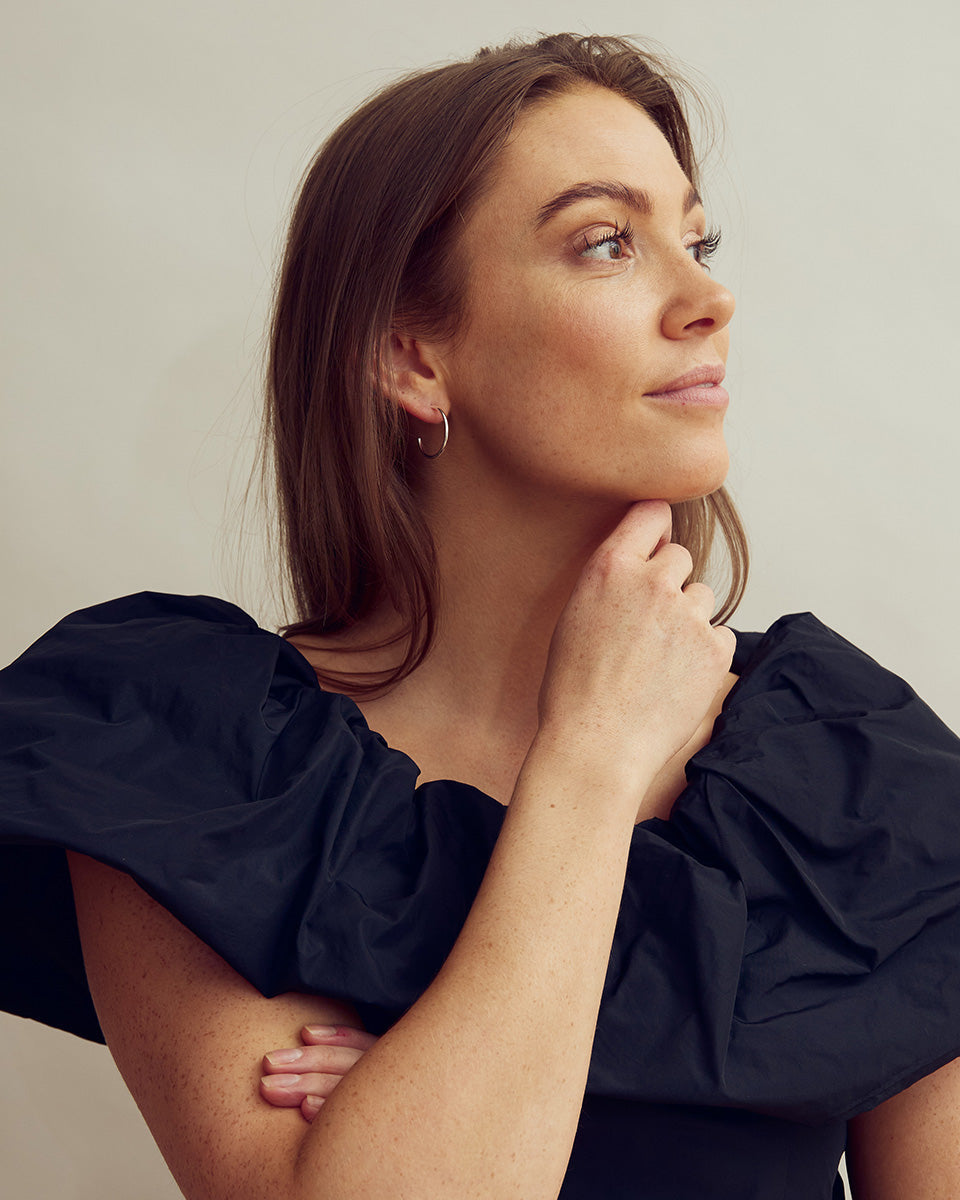 Saga Örhängen MEDIUM - Silverpläterade