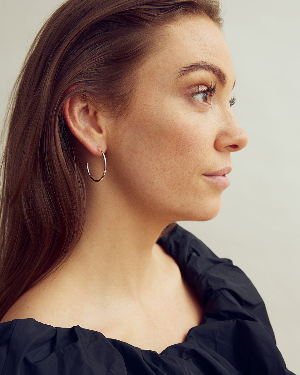 Saga Earrings LARGE - Silver plated