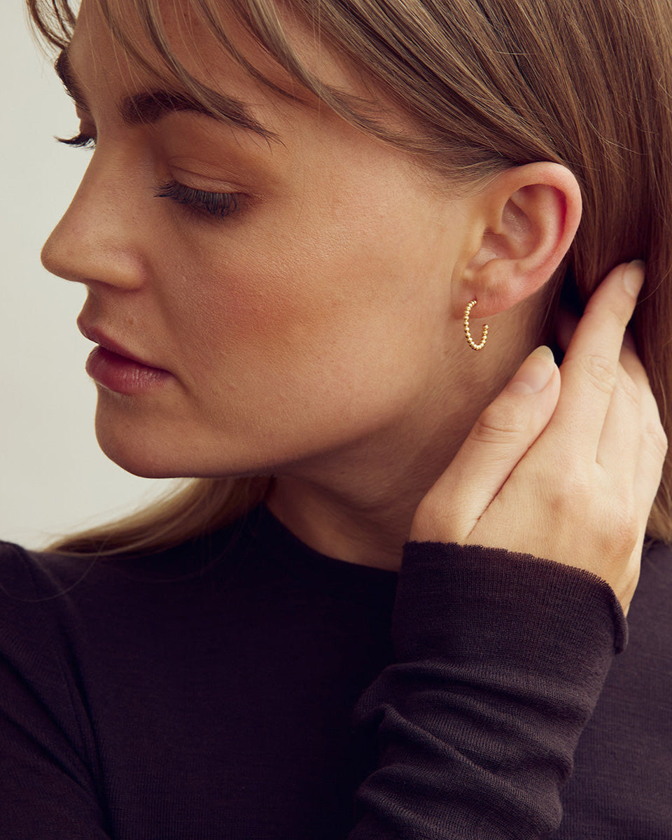 London Øreringe Lille Hoop - Forgyldt
