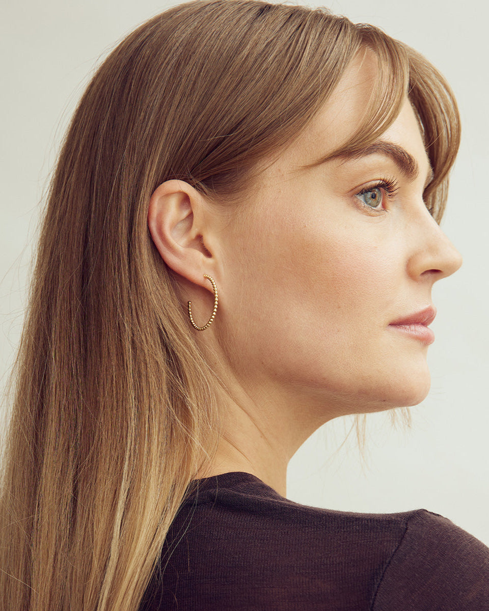 London Øreringe Stor Hoop - Forgyldt