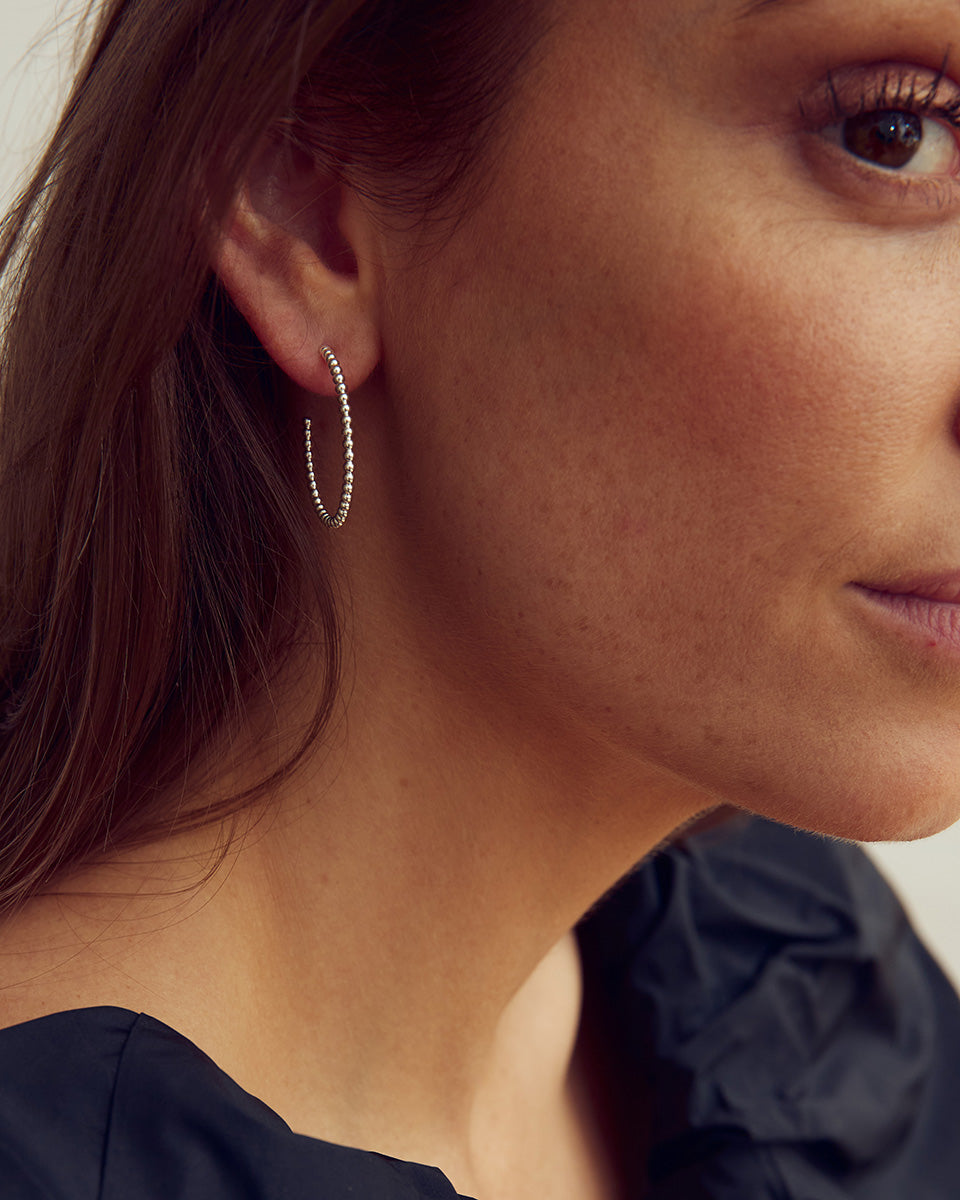 London Earrings LARGE - Silver Plated