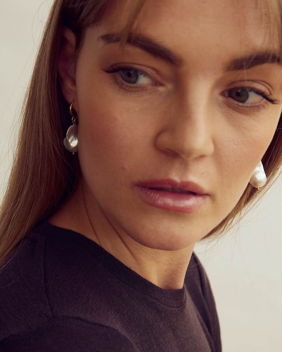 Norma Earrings - 18 carat gold-plated