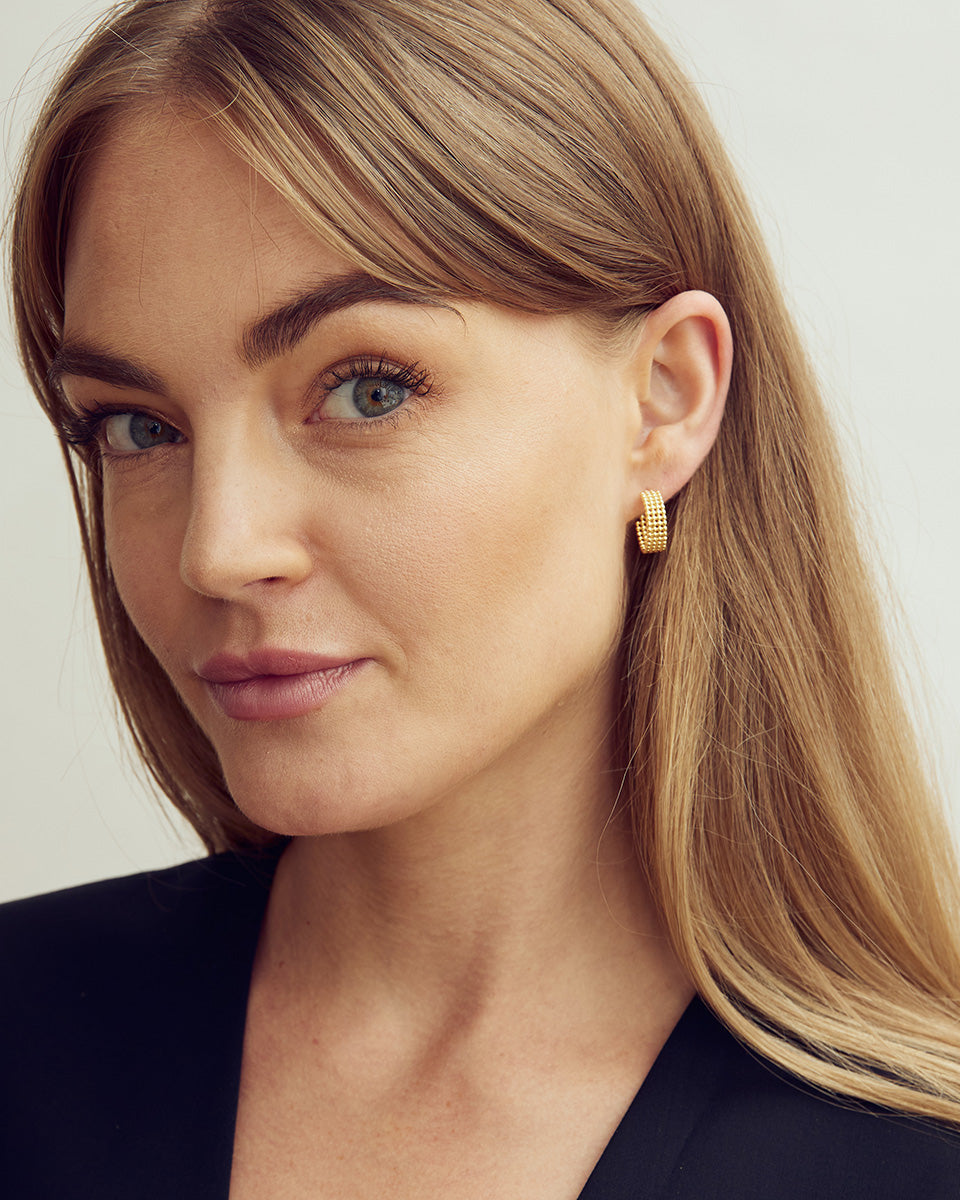 Eden Øreringe - Forgyldt