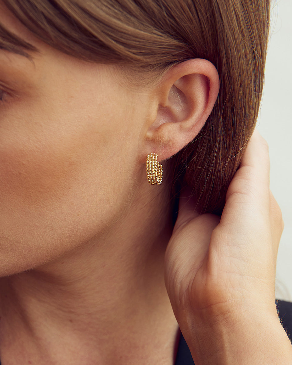 Eden Øreringe - Forgyldt