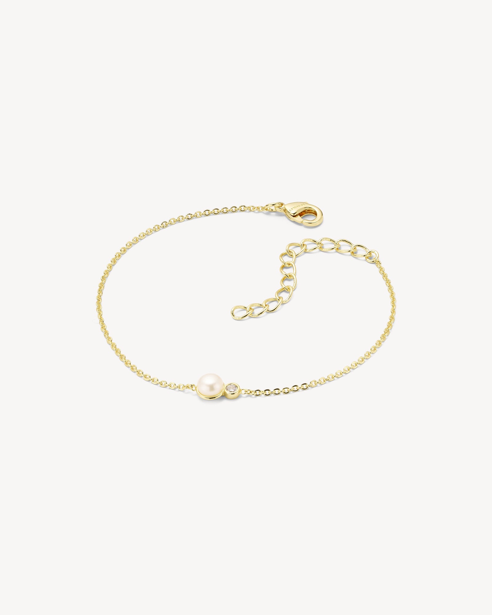 Isola Perle Armbånd - Zirkonia - Forgyldt
