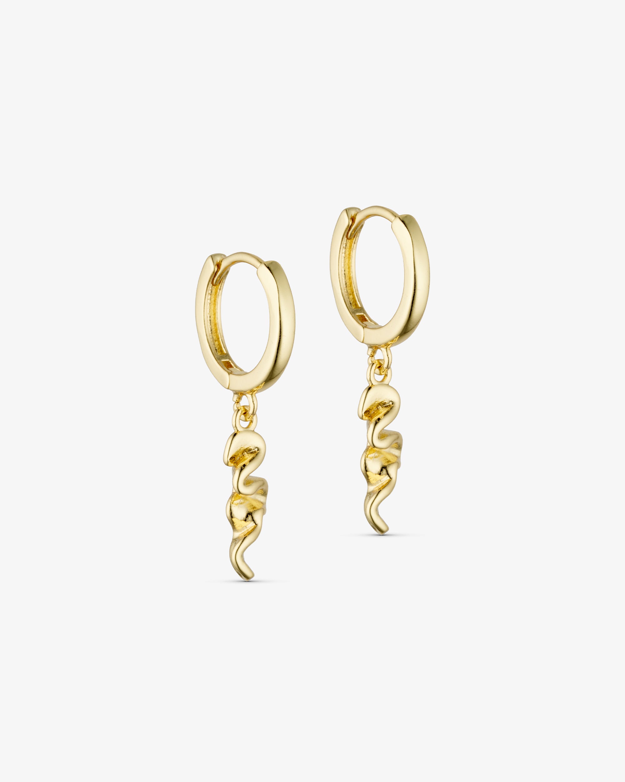 Caroline Hoop Øreringe - 18 karat forgyldt