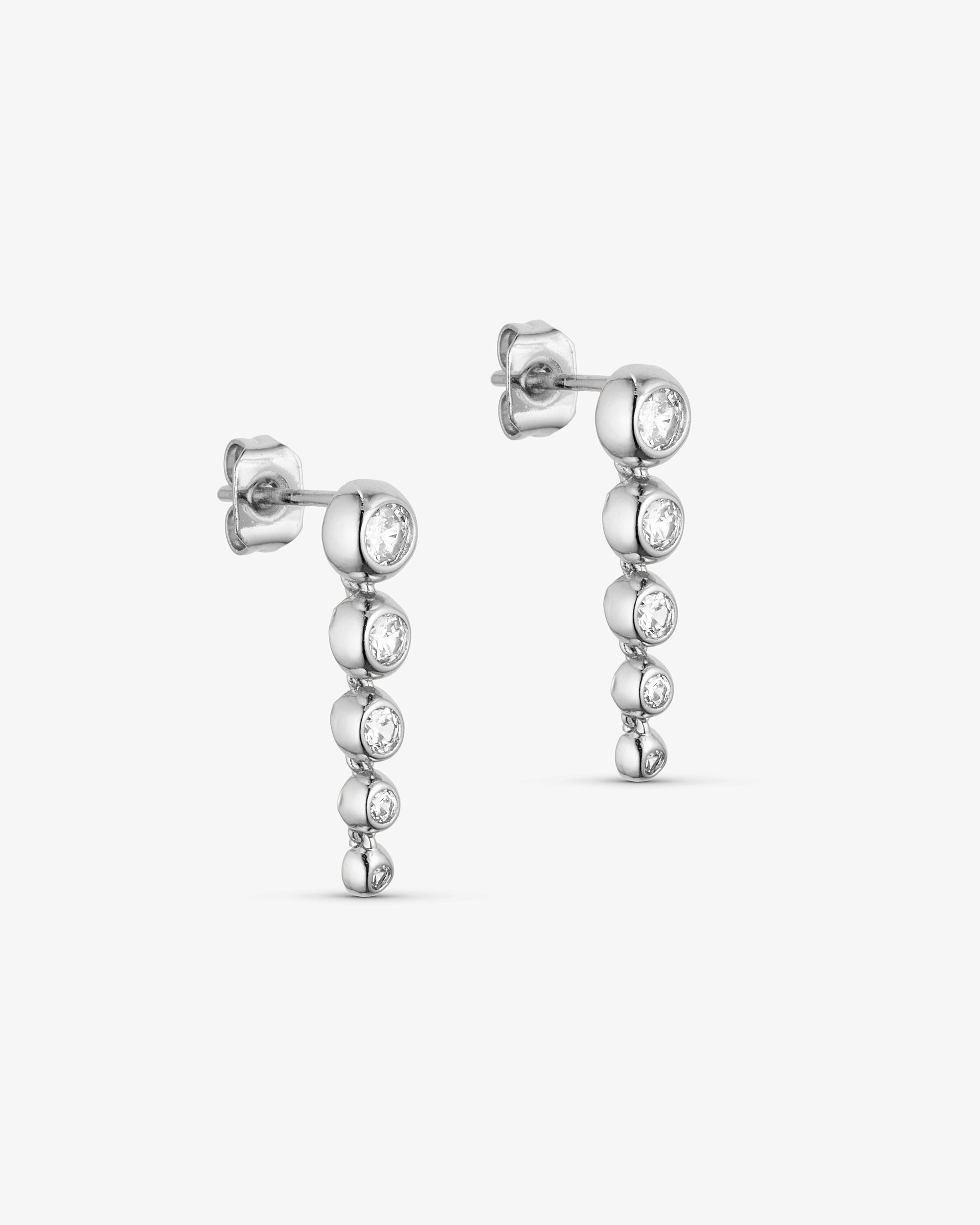 Paris Drop Øreringe - Zirkonia - Sølvbelagt