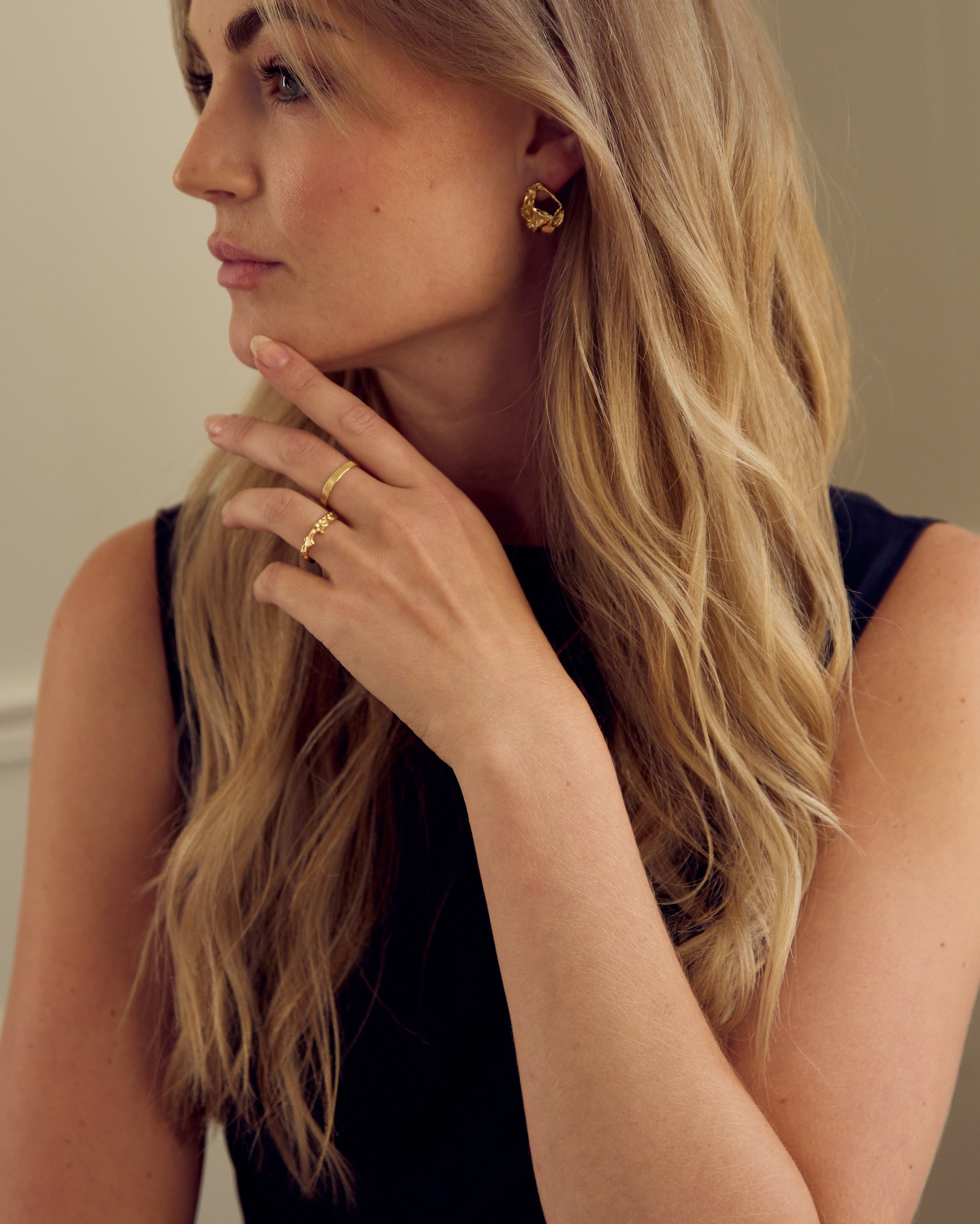 Paulette Øreringe - 18 karat forgyldt