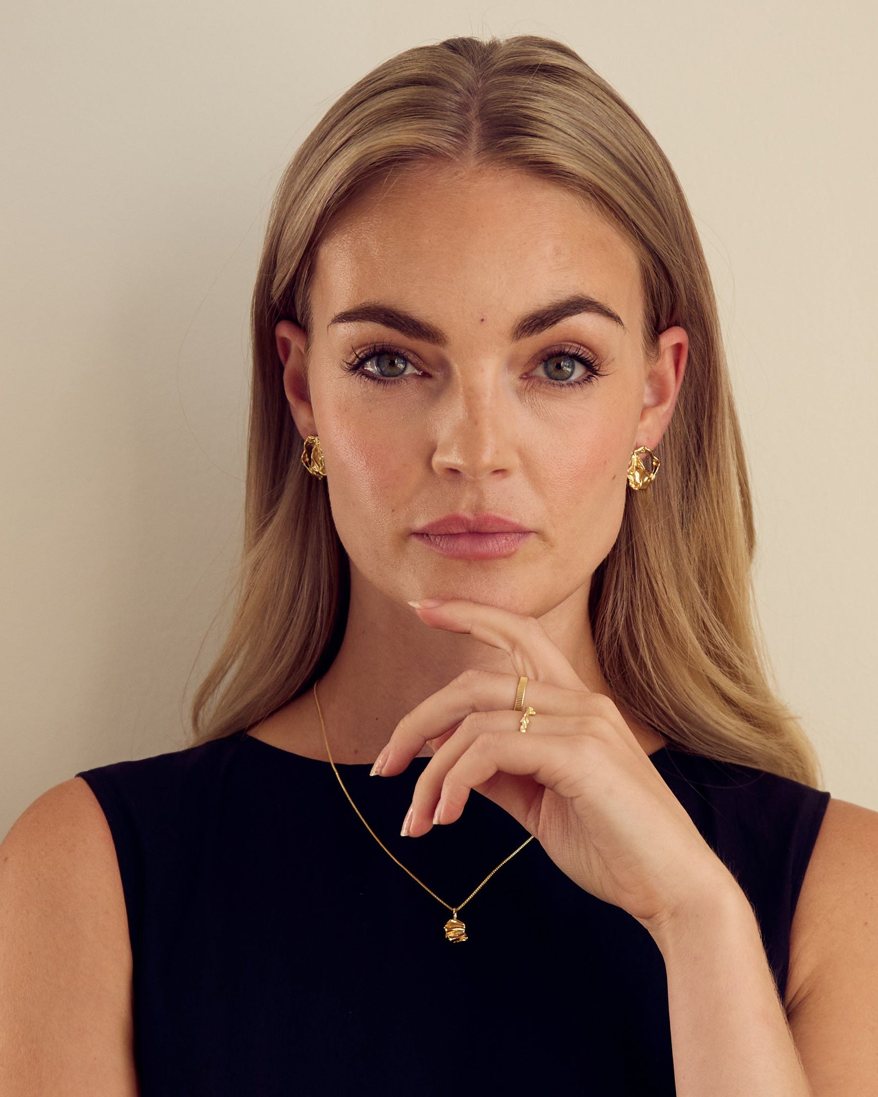 Paulette Øreringe - 18 karat forgyldt