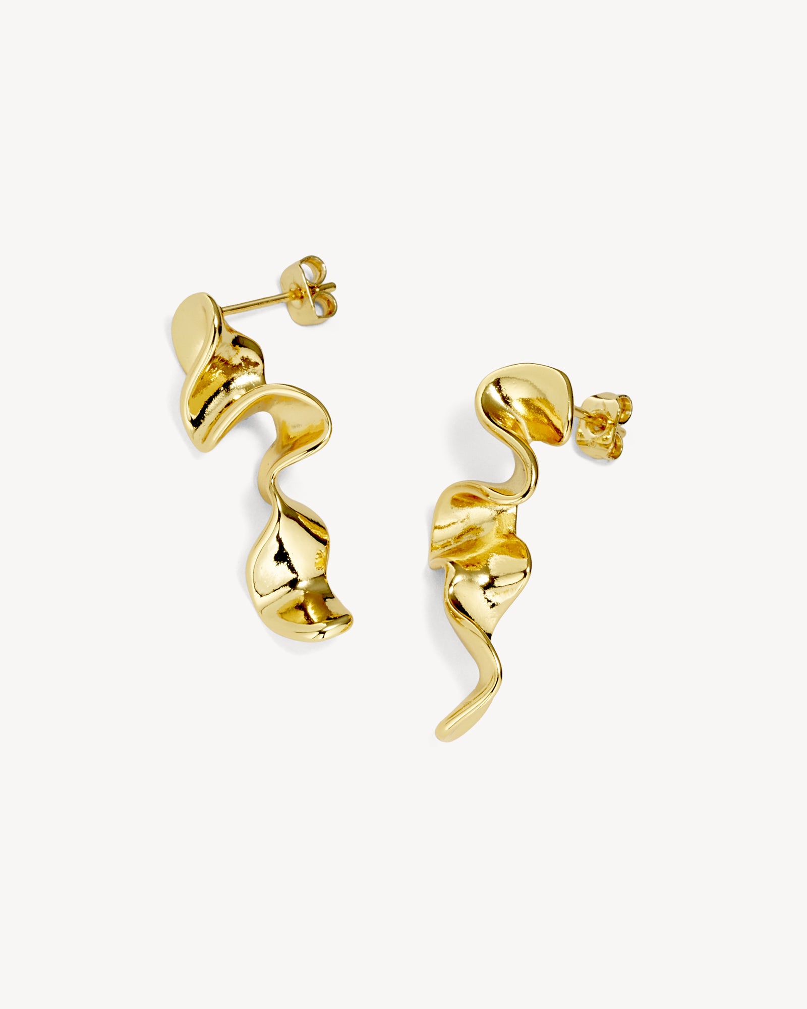 Caroline Øreringe Stor - Forgyldt