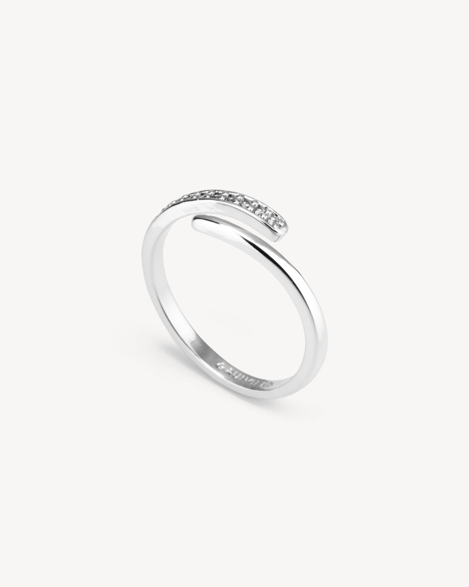Elin Ring - Zirkonia - Sølvbelagt