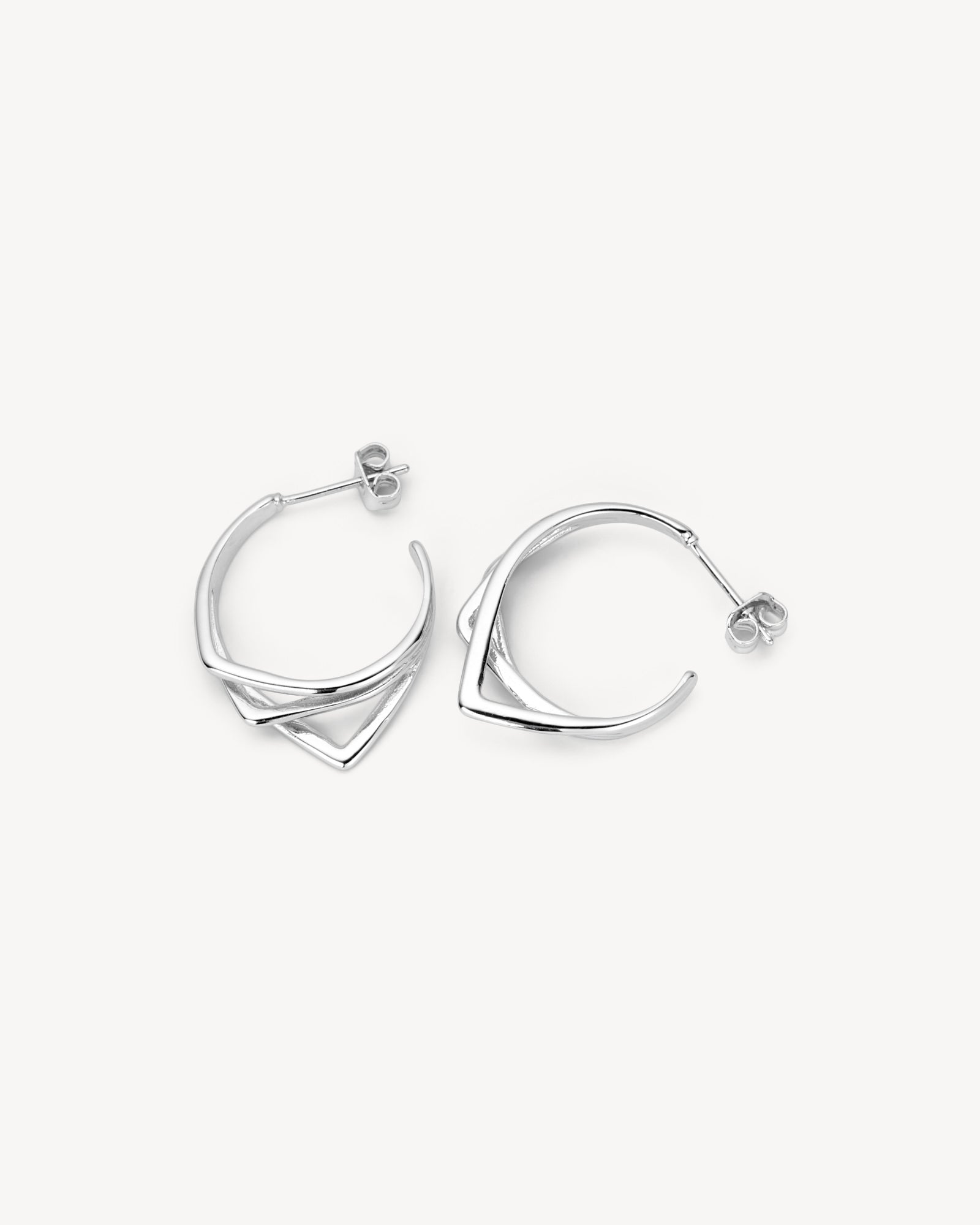 Gry Øreringe - Sølvbelagt