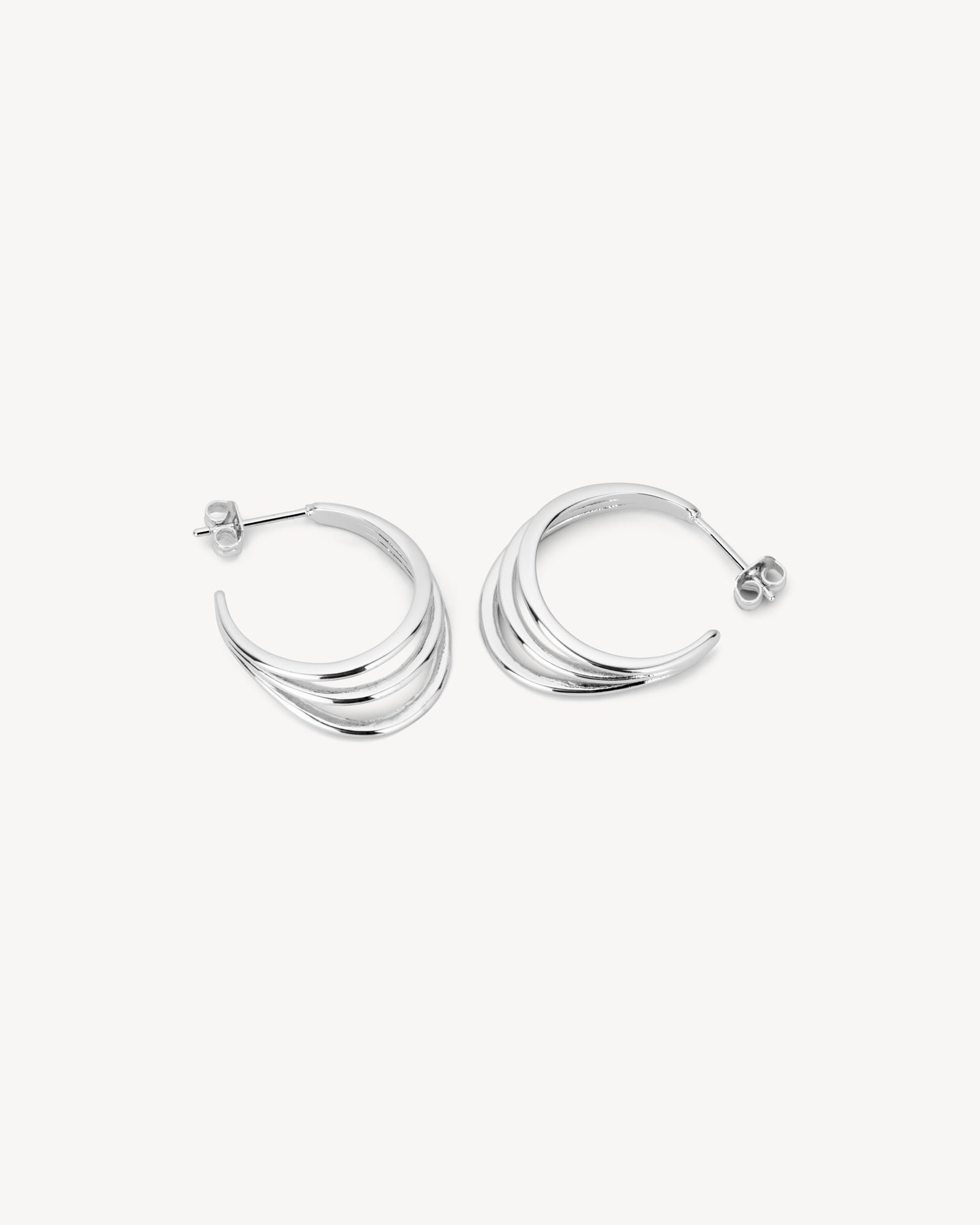 Iris Øreringe - Sølvbelagt