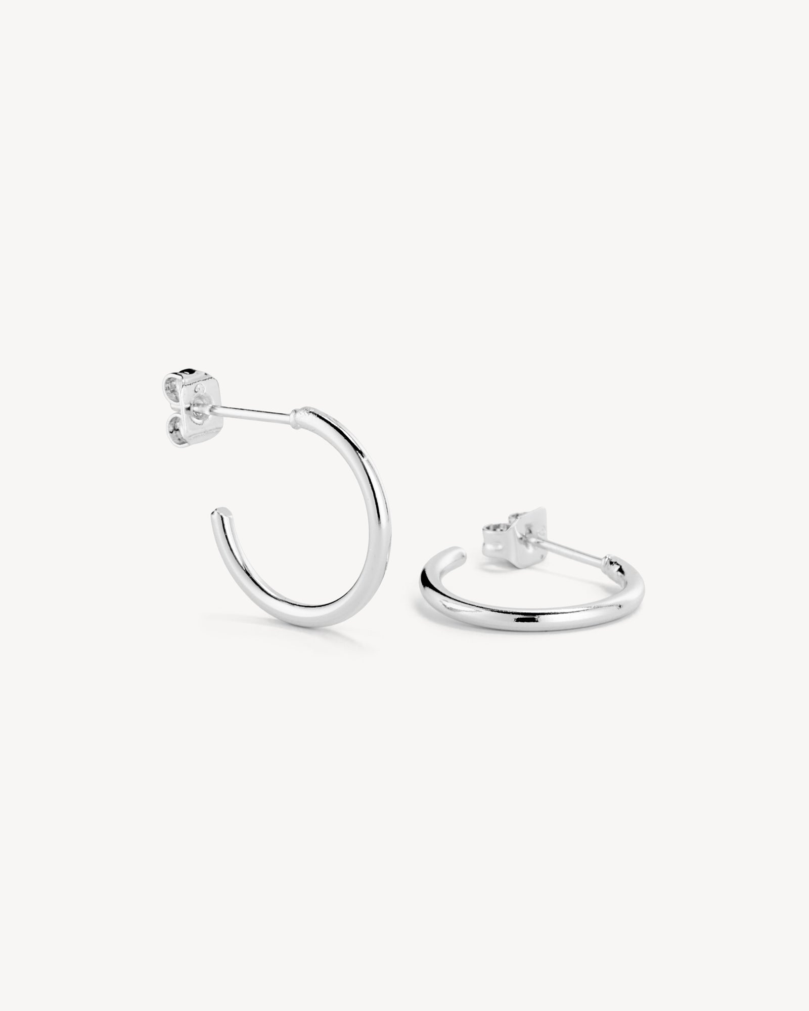 Saga Øreringe Lille Hoop - Sølvbelagt