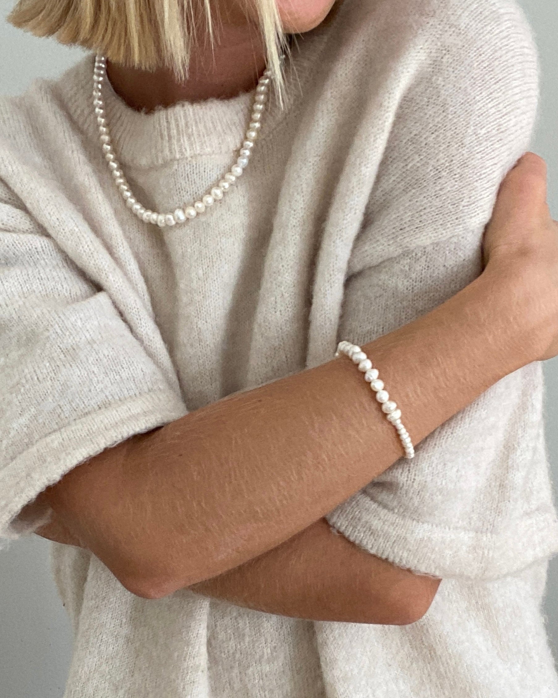 Vega Perle Armbånd - 18 karat forgyldt