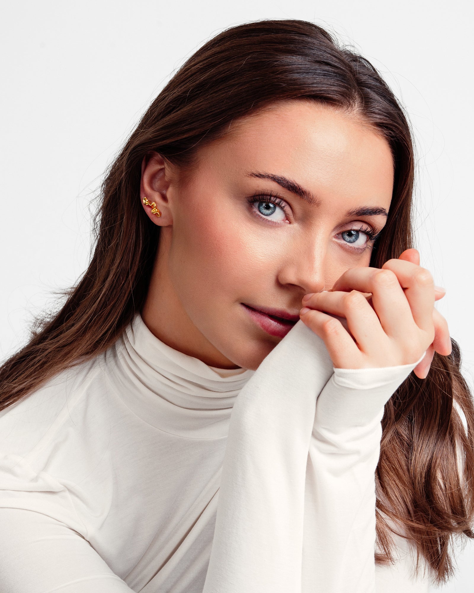 Caroline Climber Øreringe - 18 karat forgyldt