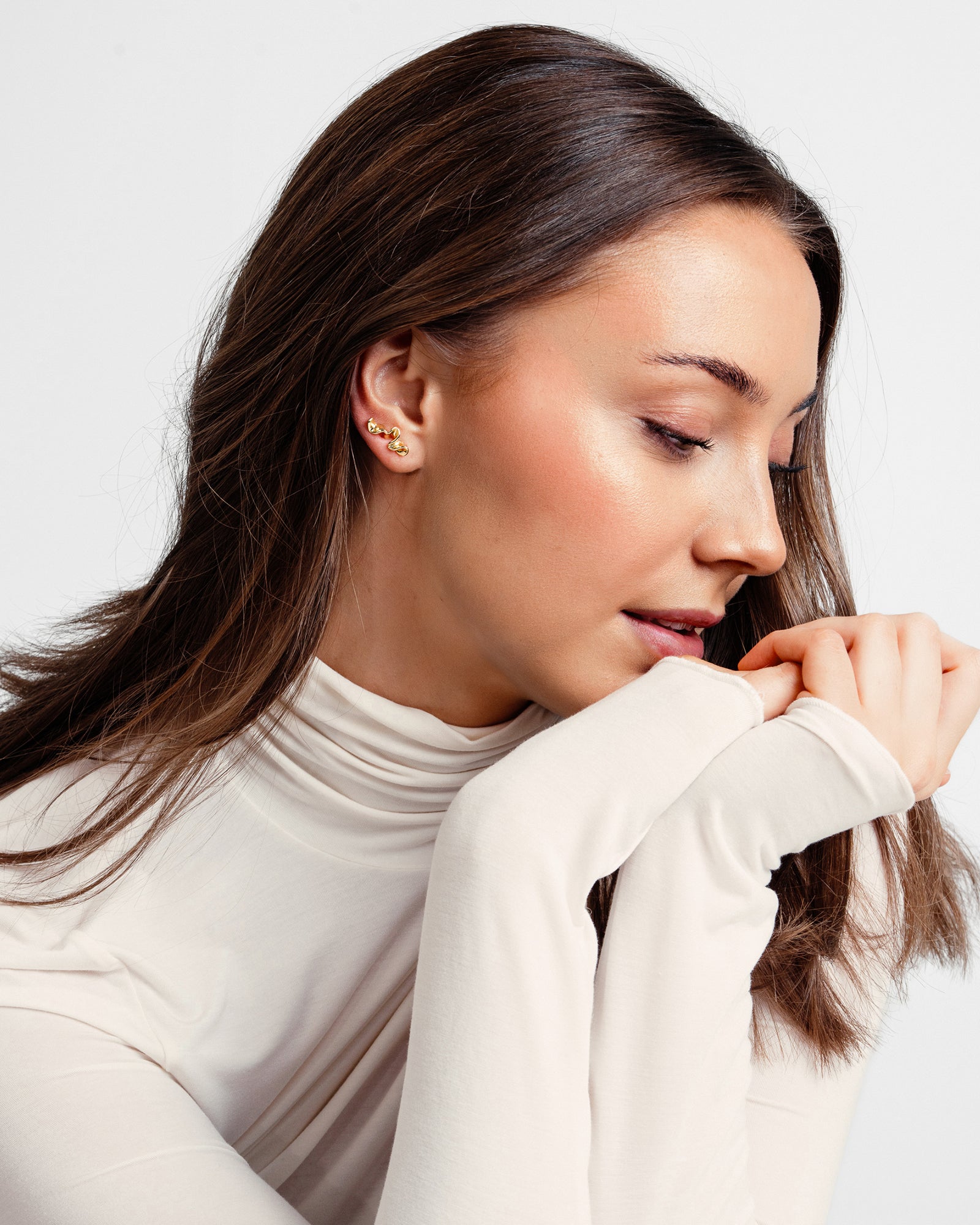 Caroline Climber Øreringe - 18 karat forgyldt