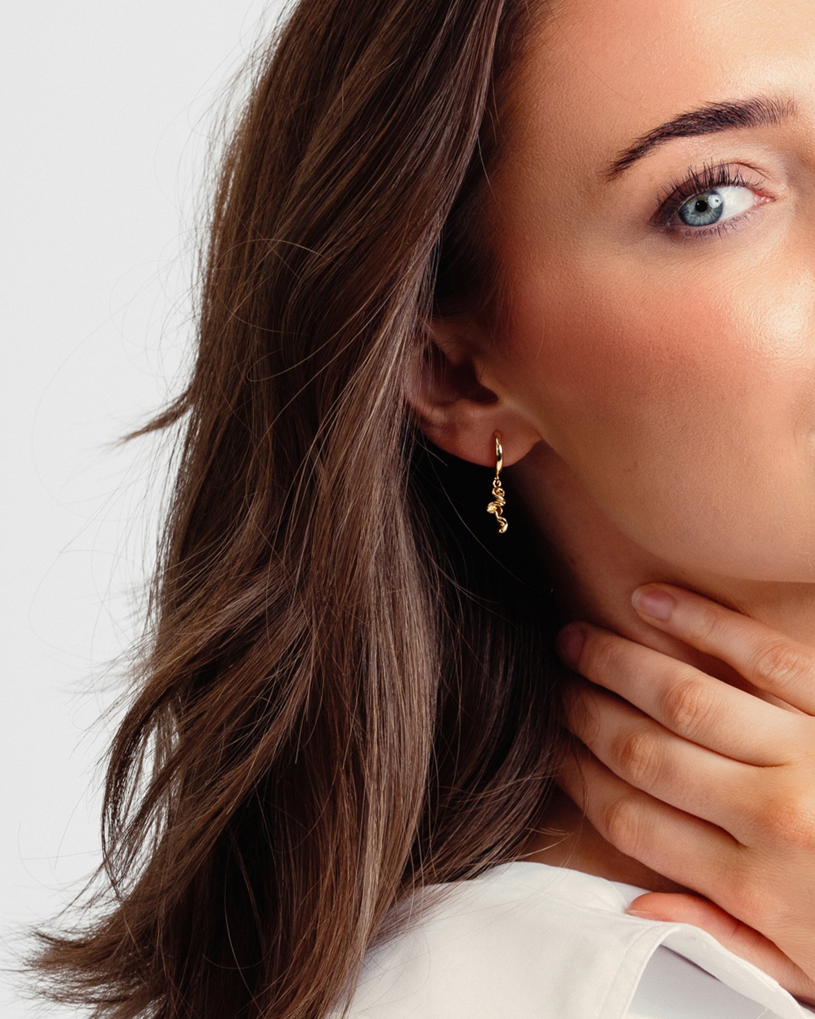 Caroline Hoop Øreringe - Forgyldt