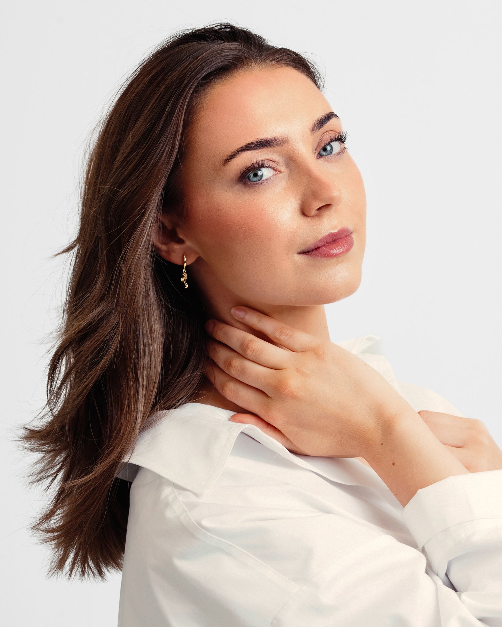 Caroline Hoop Øreringe - 18 karat forgyldt