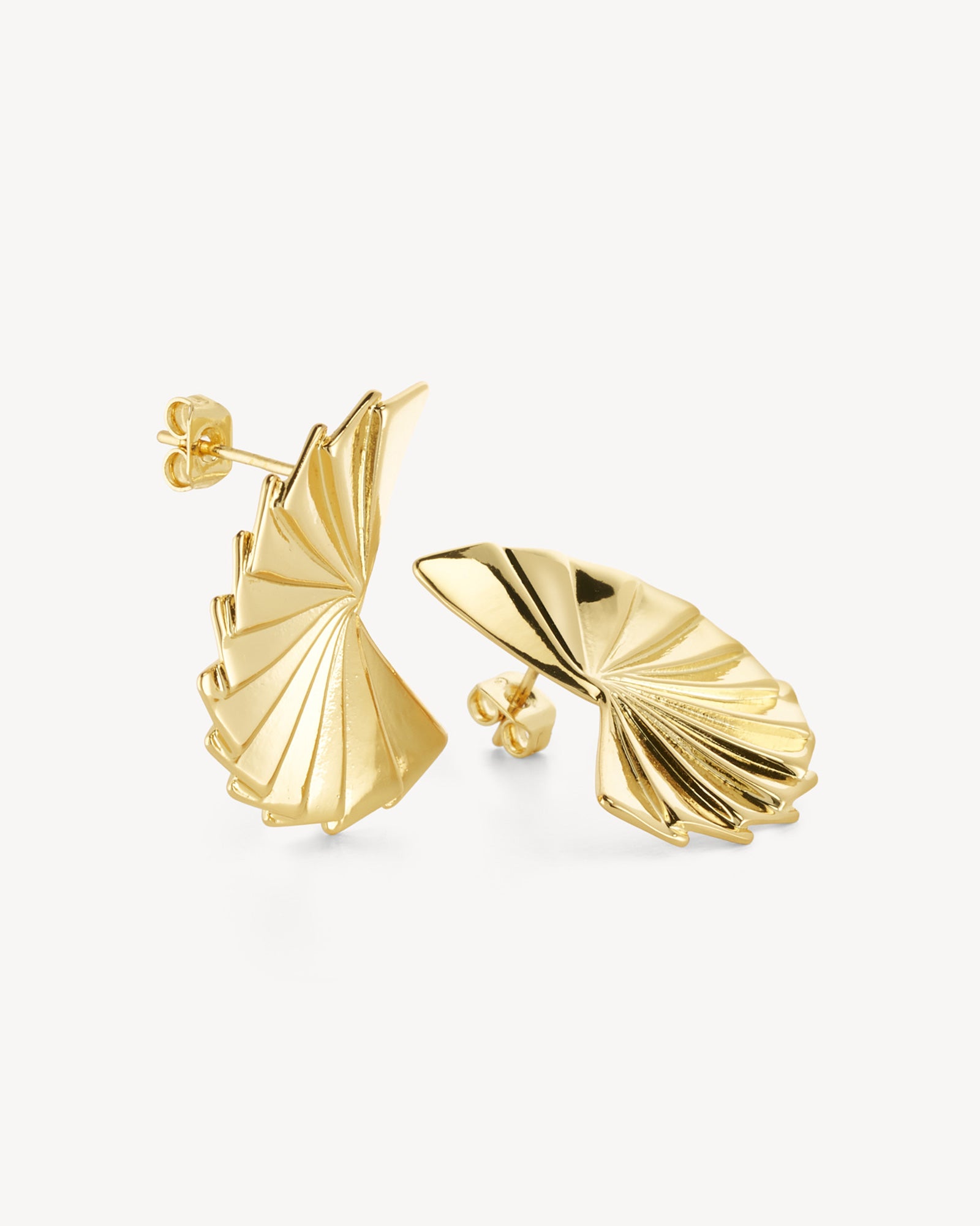 Cleo Øreringe Stor - Forgyldt