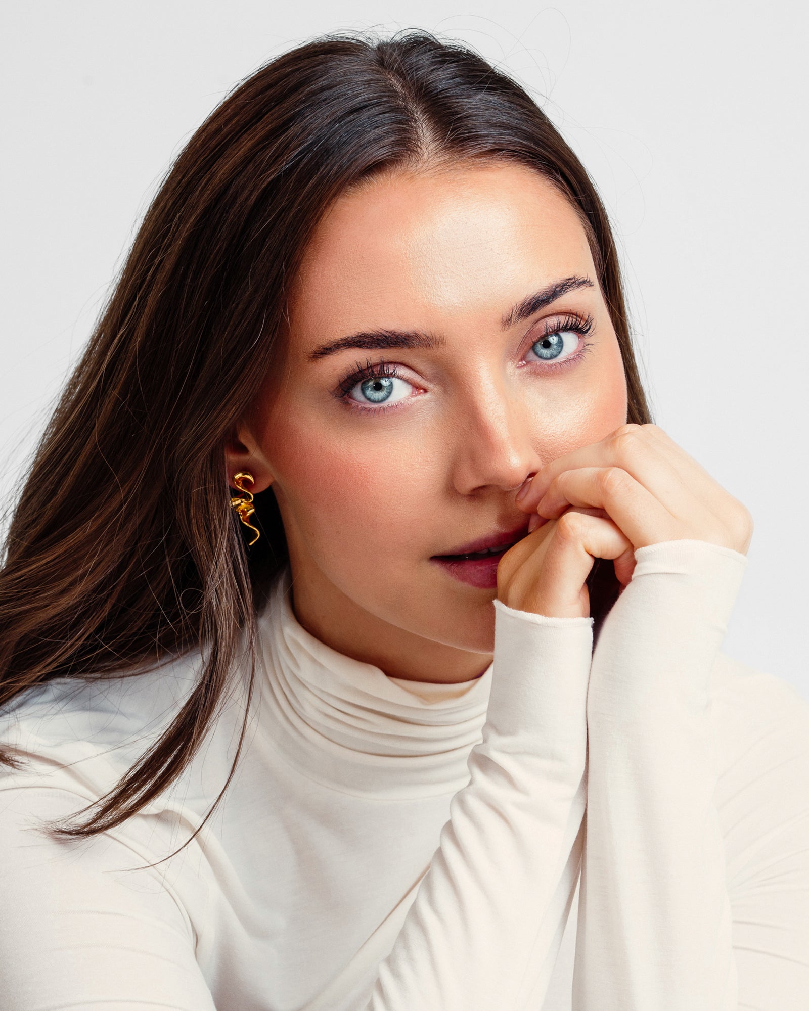 Caroline Øreringe Stor - 18 karat forgyldt