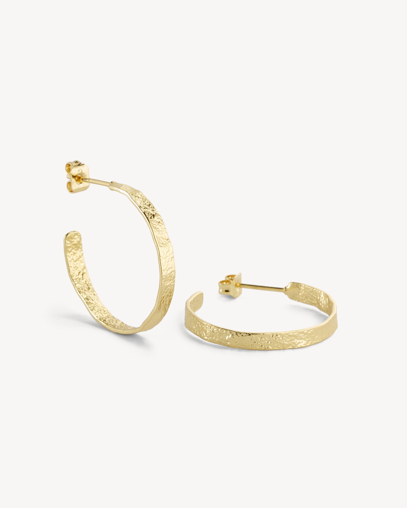 Dina Øreringe Mellem Hoop - Forgyldt