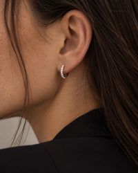 Rose Hoop Zirkonia Øreringe Lille