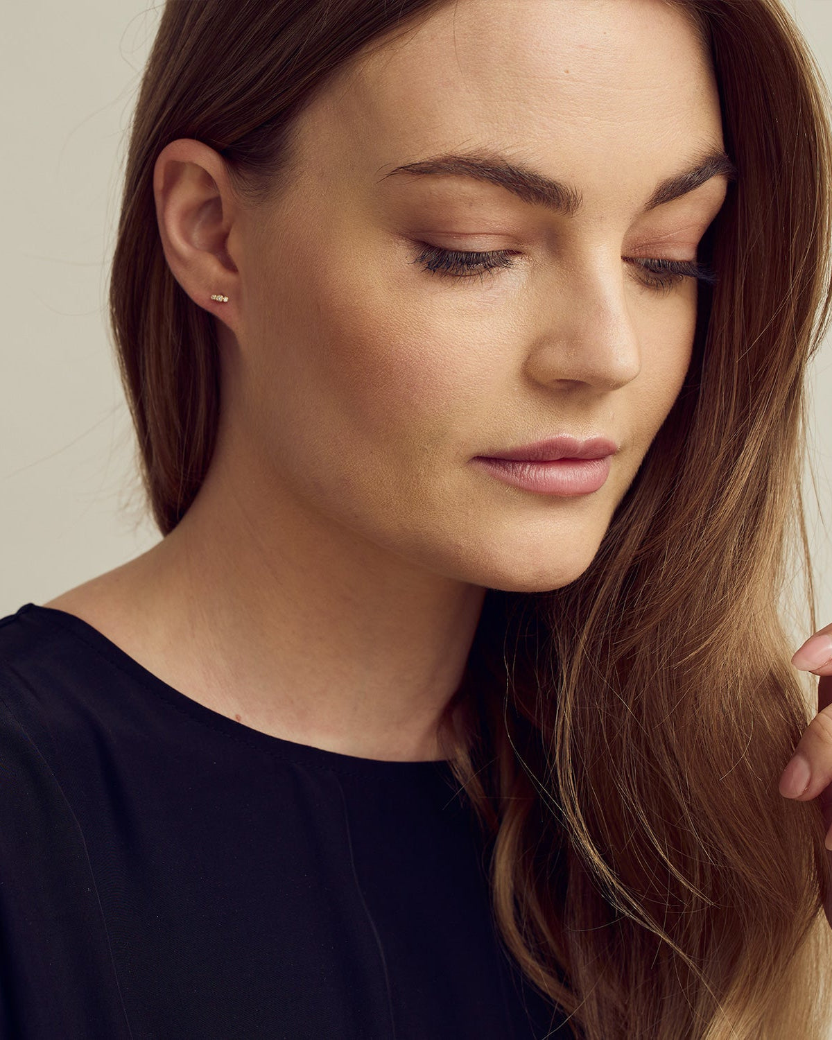 Elin Ørestikkere - Zirkonia - 18 karat forgyldt