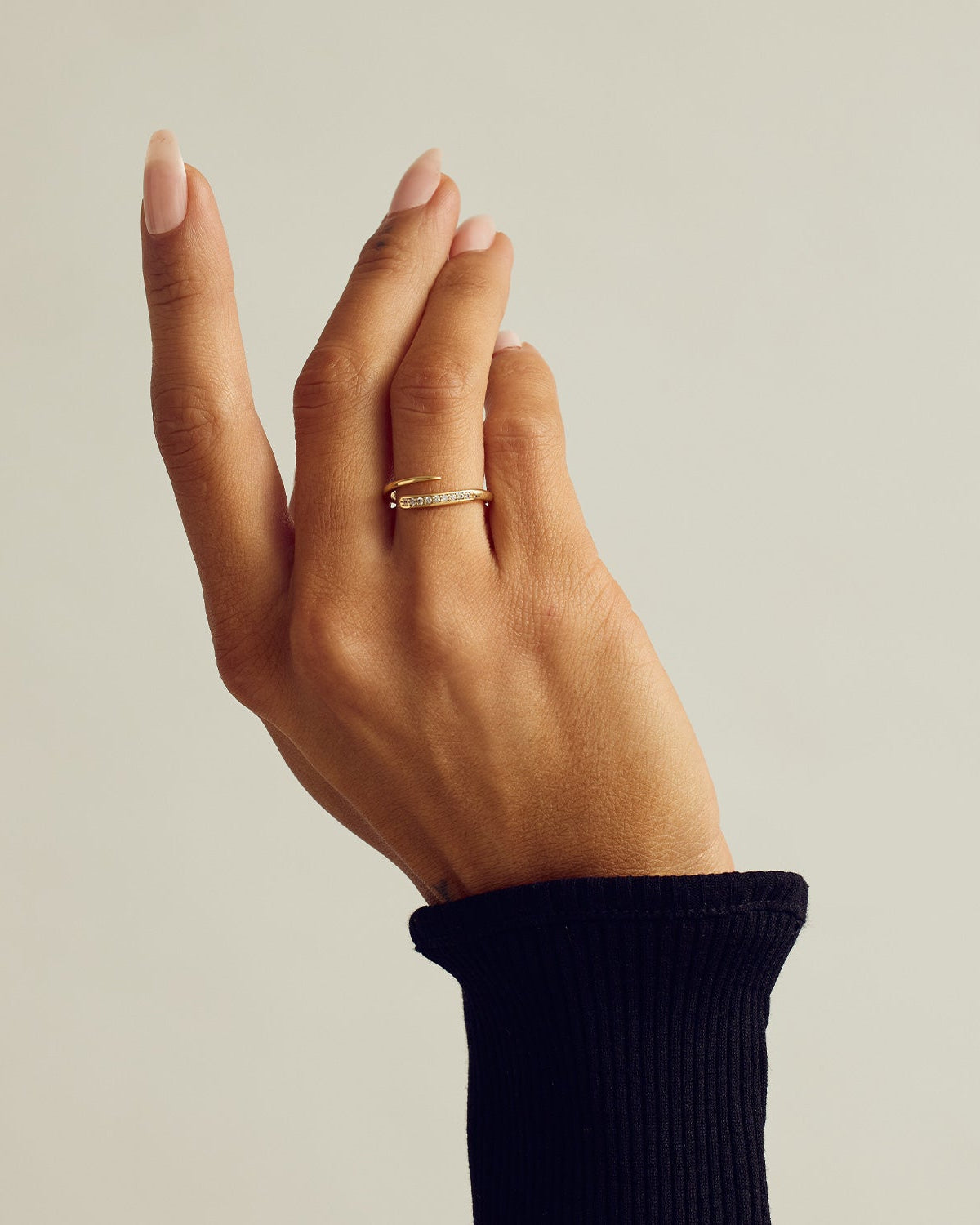 Elin Ring - Zirkonia - 18 karat forgyldt