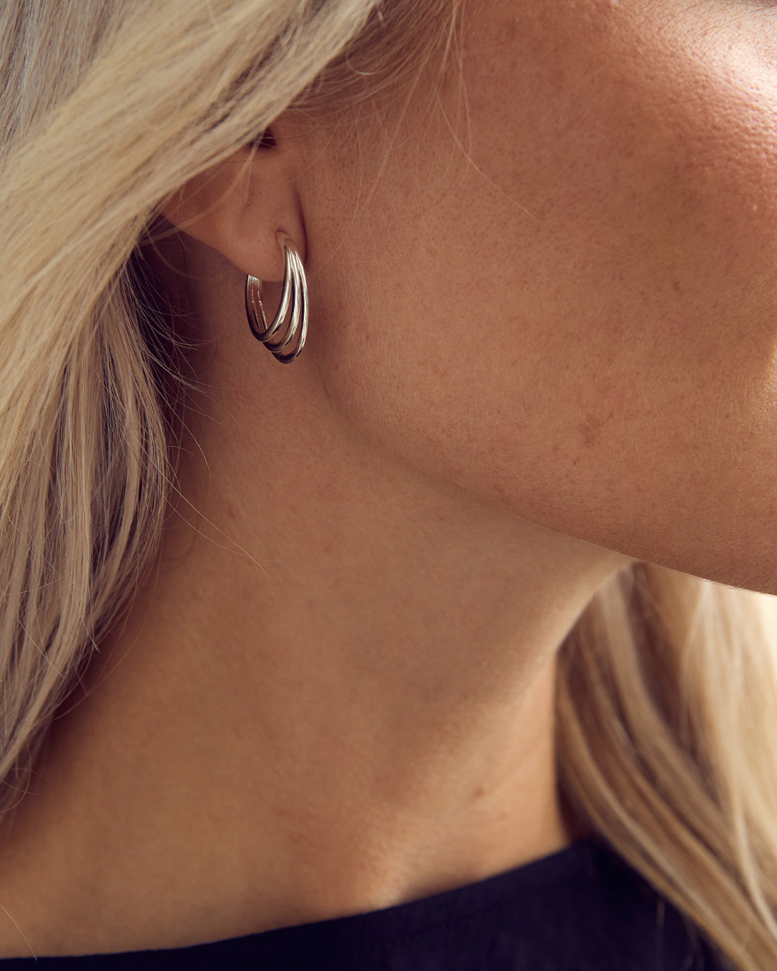 Iris Øreringe - Sølvbelagt