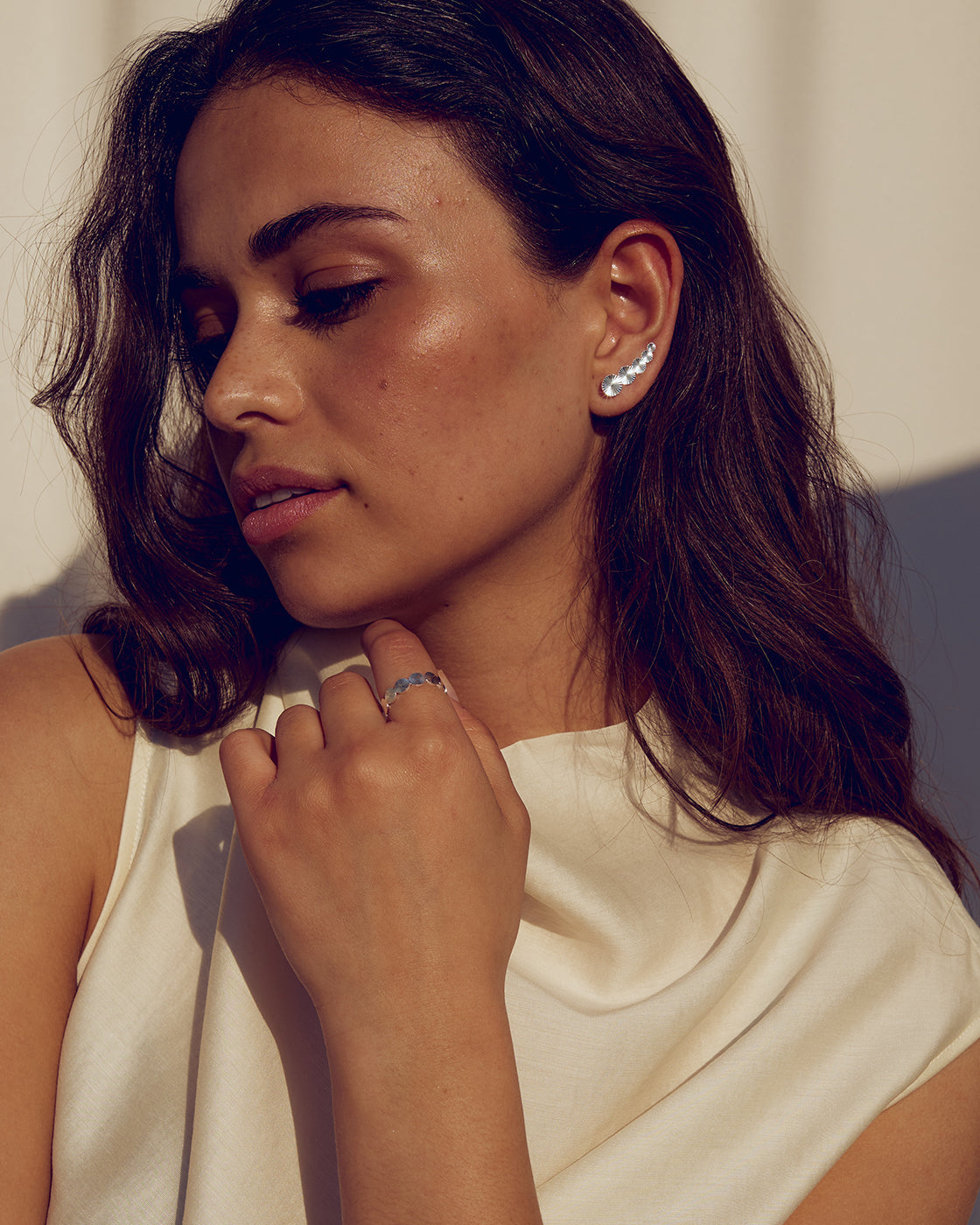 Vega Stud Earrings - 18 carat gold plated