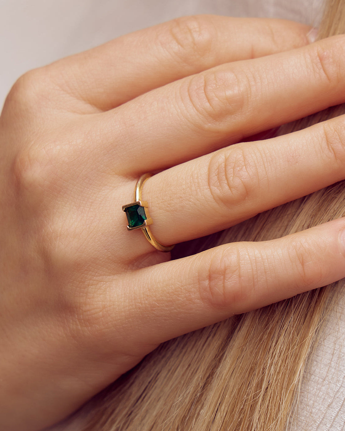 Zia Ring - Zirkonia - 18 karat forgyldt