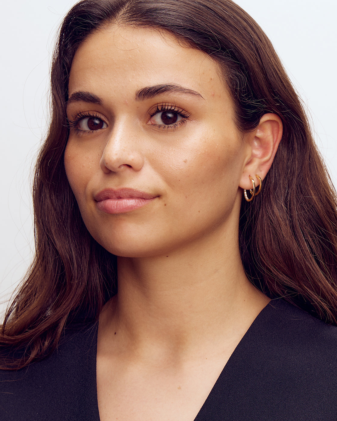 Mille Earrings - Zirconia - 18 carat gold plated