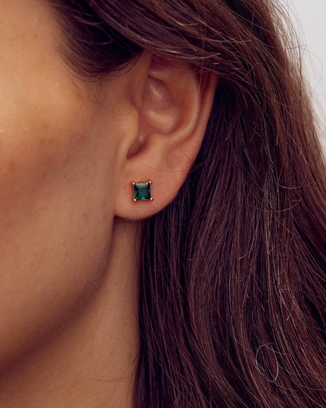 Zia Ørestikkere - Zirkonia - 18 karat forgyldt