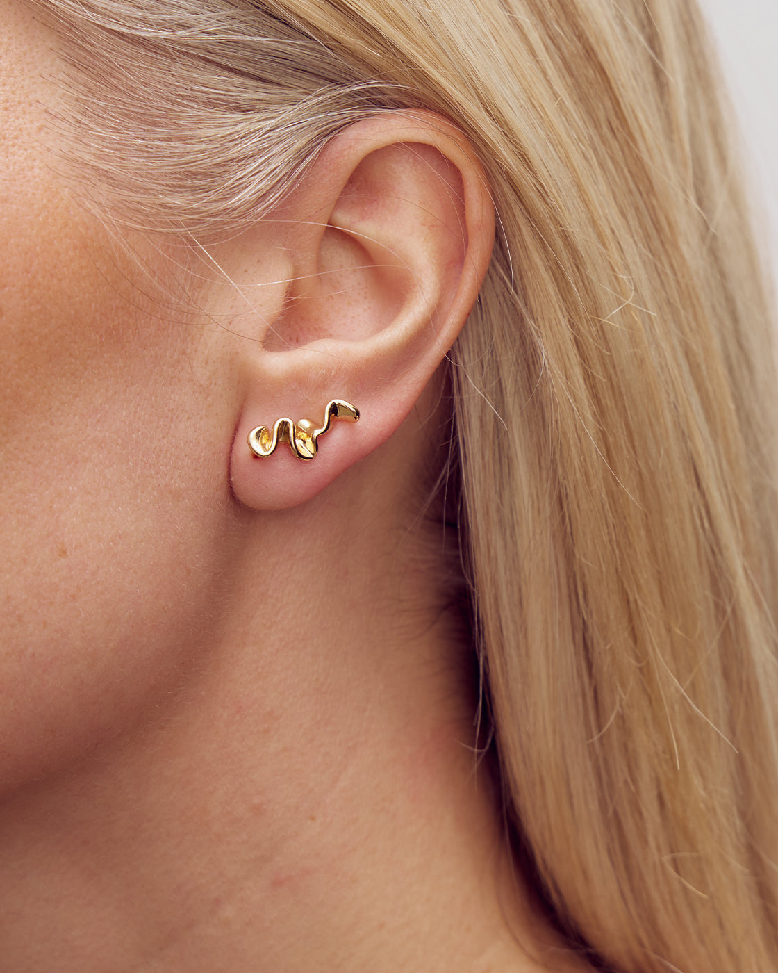 Caroline Climber Øreringe - 18 karat forgyldt