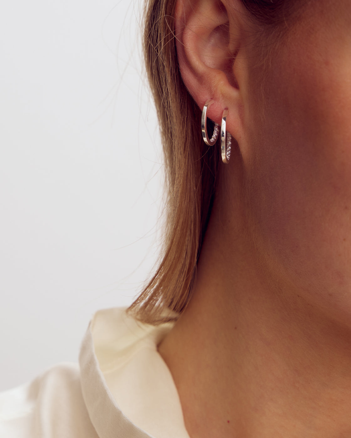 Mille Earrings - Zirconia - 18 carat gold plated