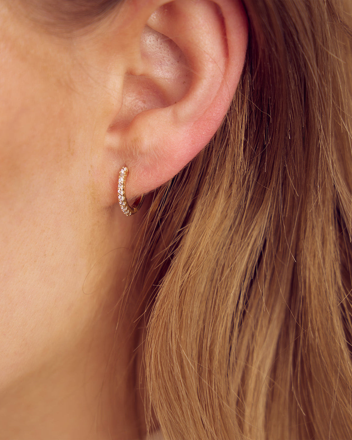 Elin Örhängen - Zirconia - 18 karats guldpläterade