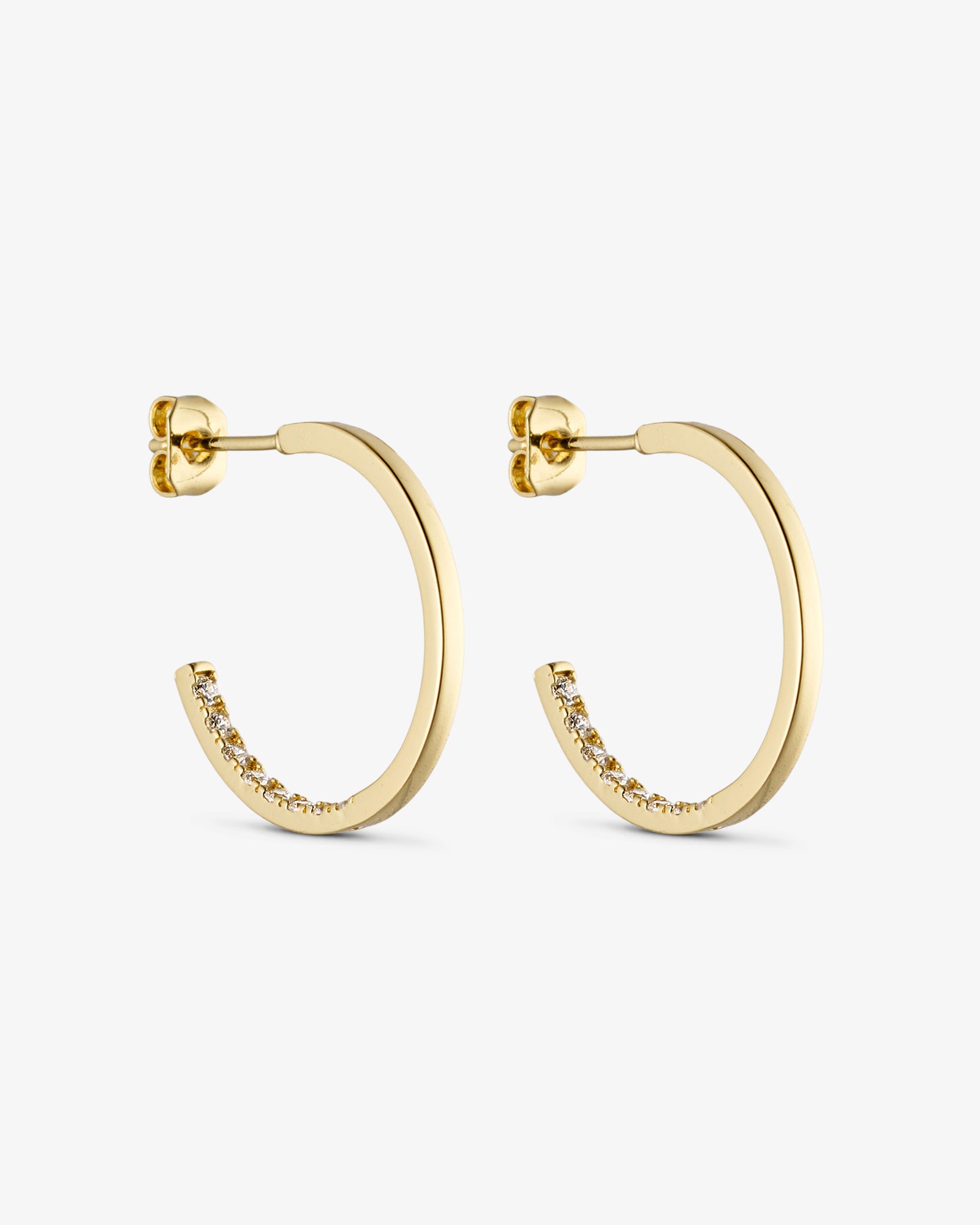 Mille Earrings - Zirconia - 18 carat gold plated
