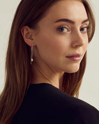 Gaia Kæde Øreringe med perler - Sølvbelagt