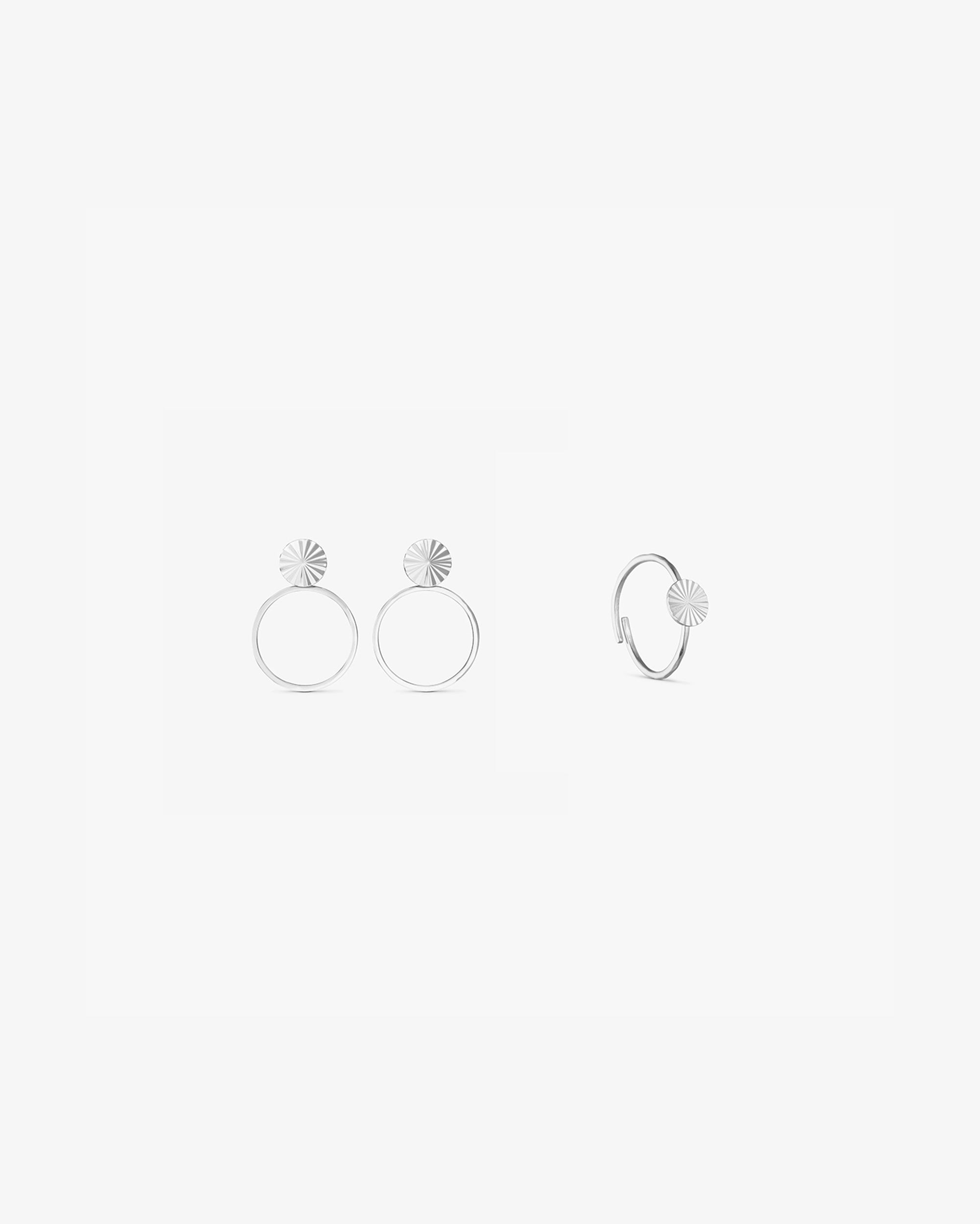 <tc>Jewelry set - Scarlett Earrings / Scarlett Ring - Silver plated</tc>