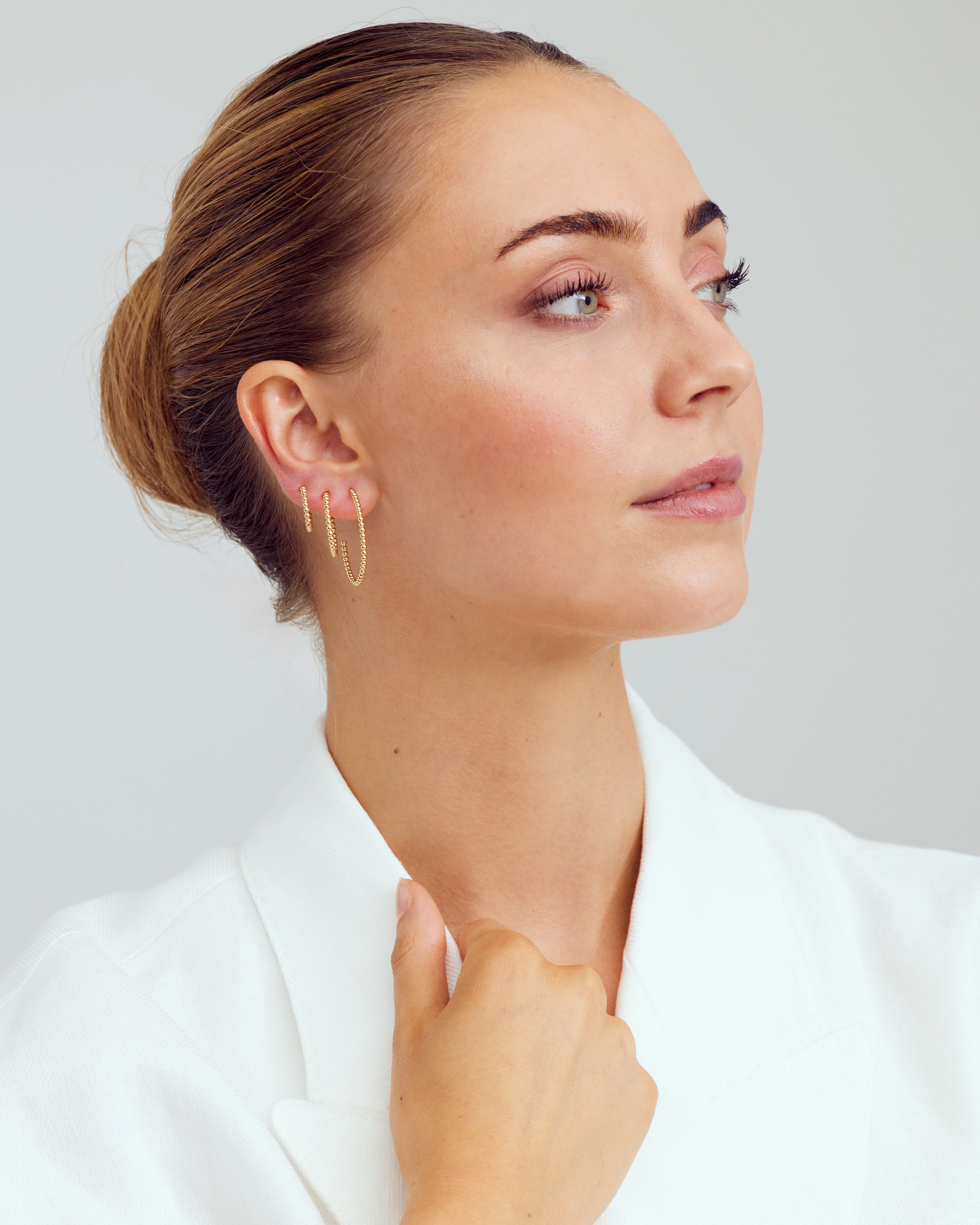 <tc>Jewelry set - Scarlett Necklace / Scarlett Earrings / Scarlett Ring - 18 carat gold plated</tc>