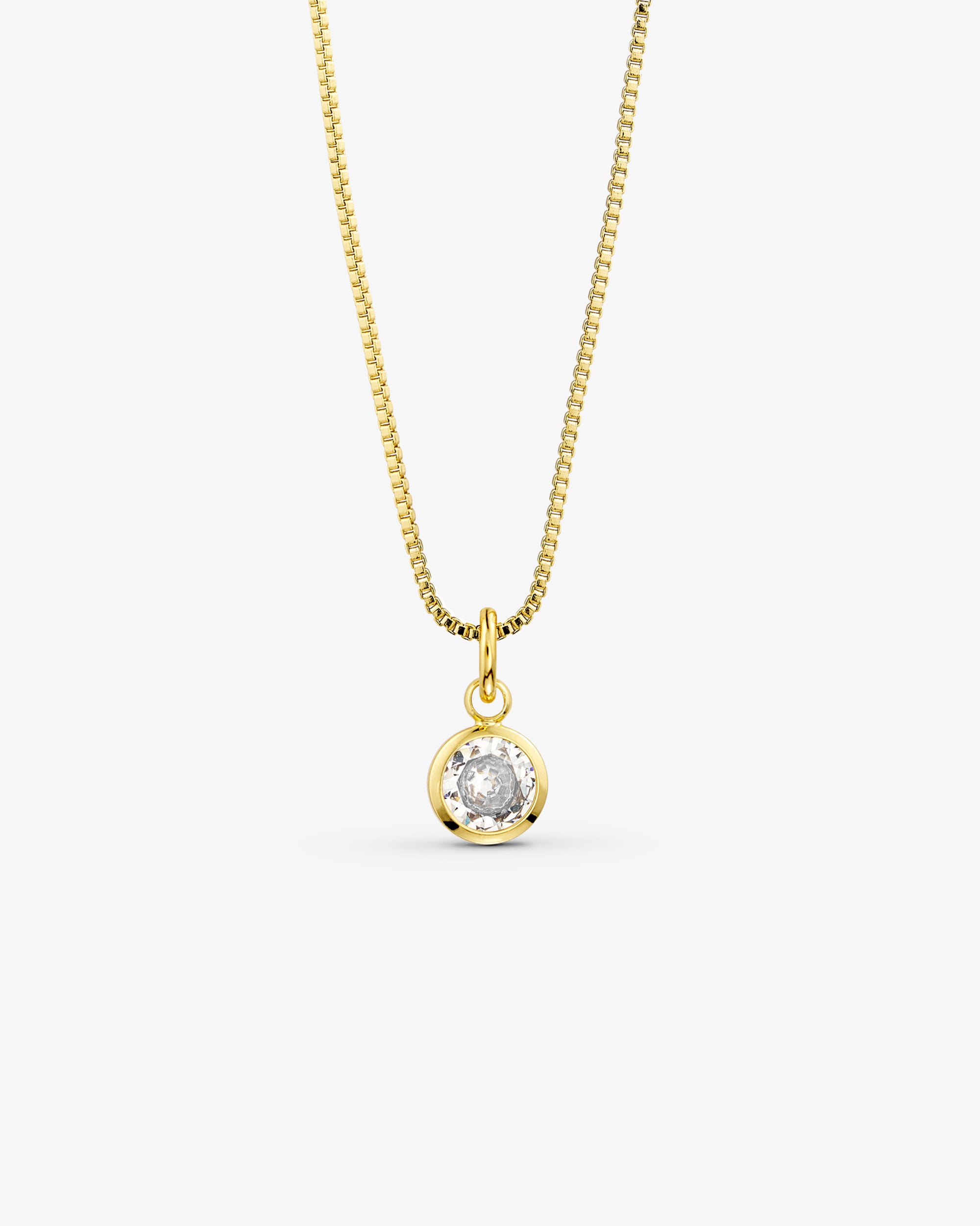 Agnes Necklace - Zirconia - 18 carat gold plated