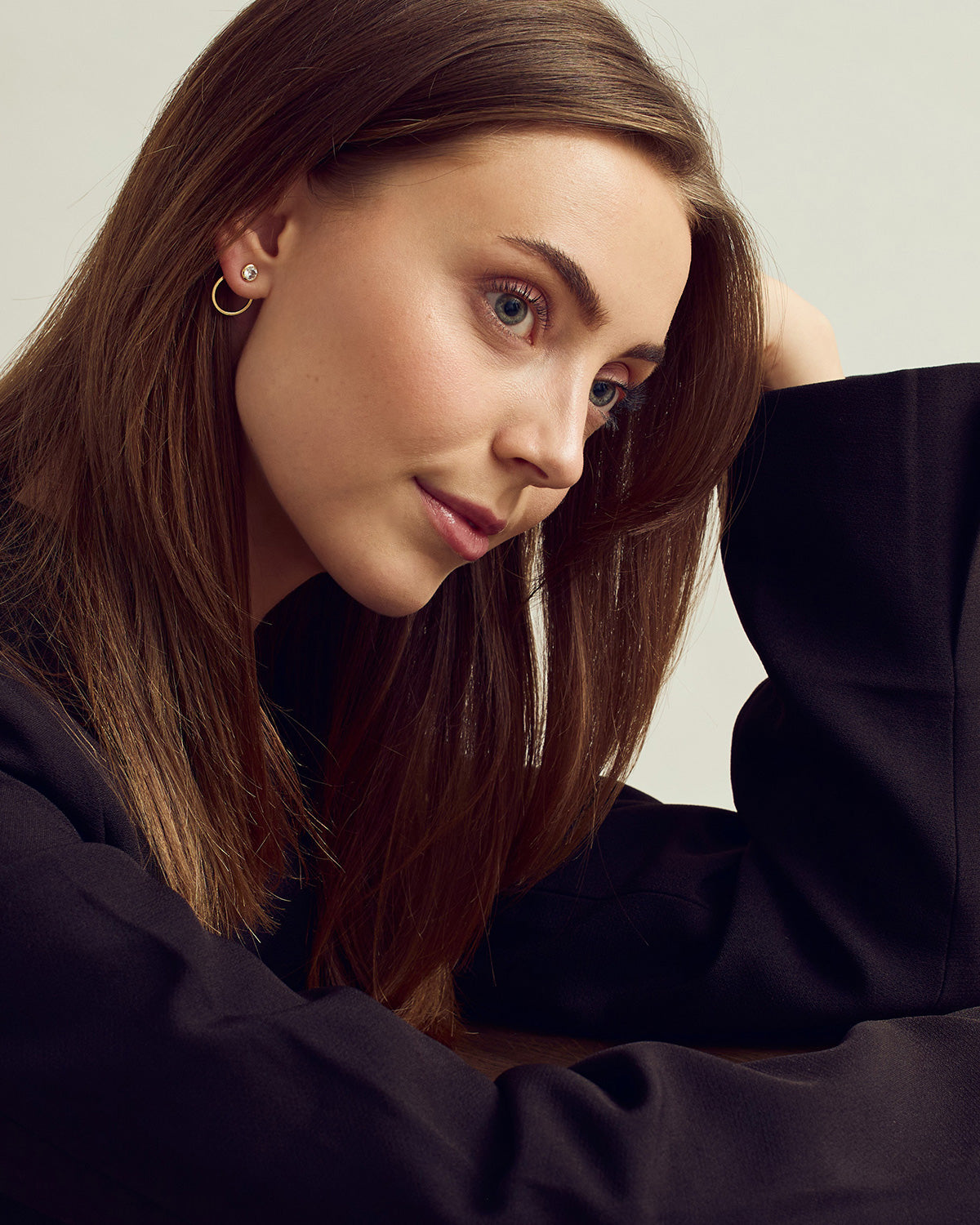 Agnes Earrings - Zirconia - 18 carat gold-plated