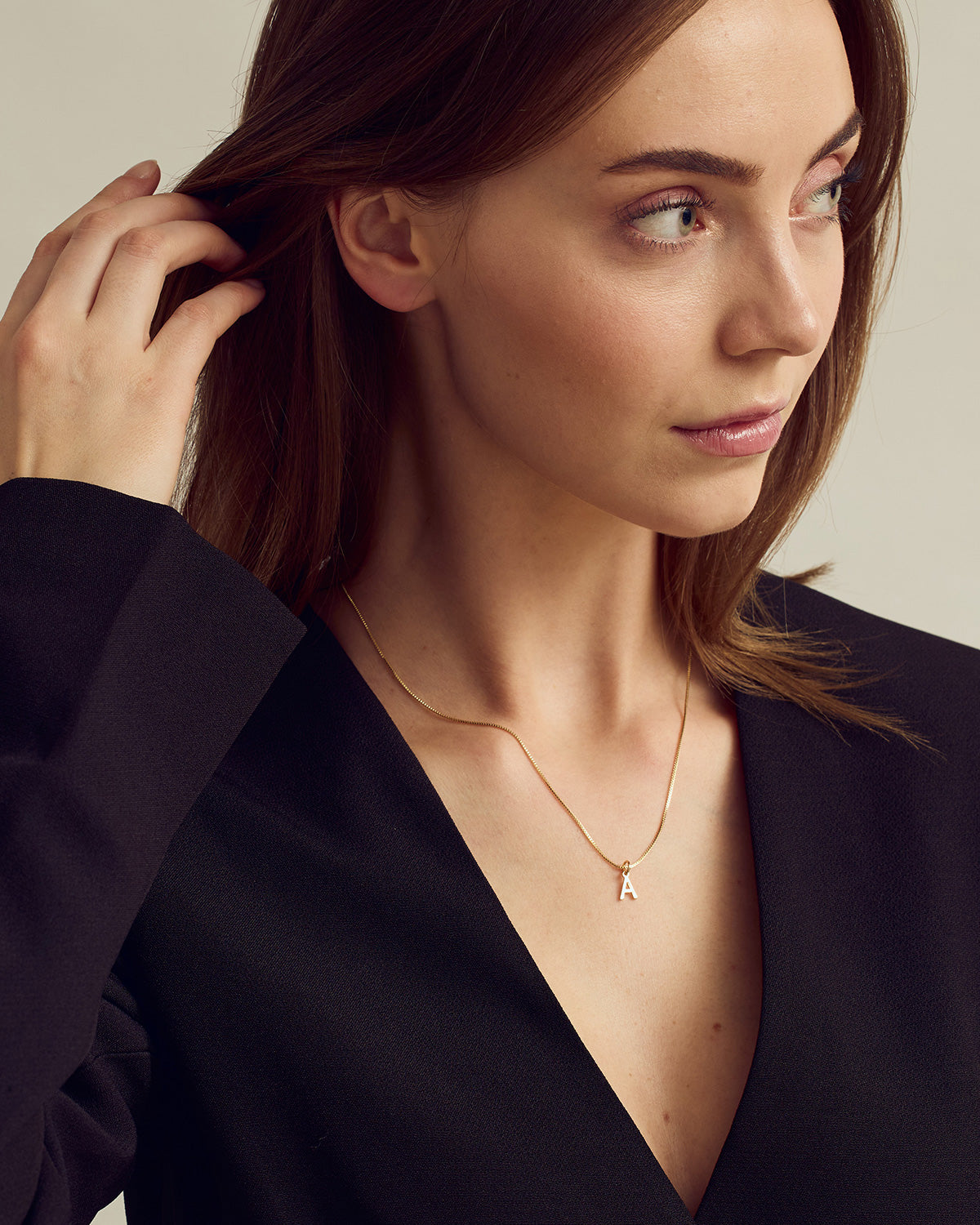 Letter Necklace A-Z - 18 carat gold plated
