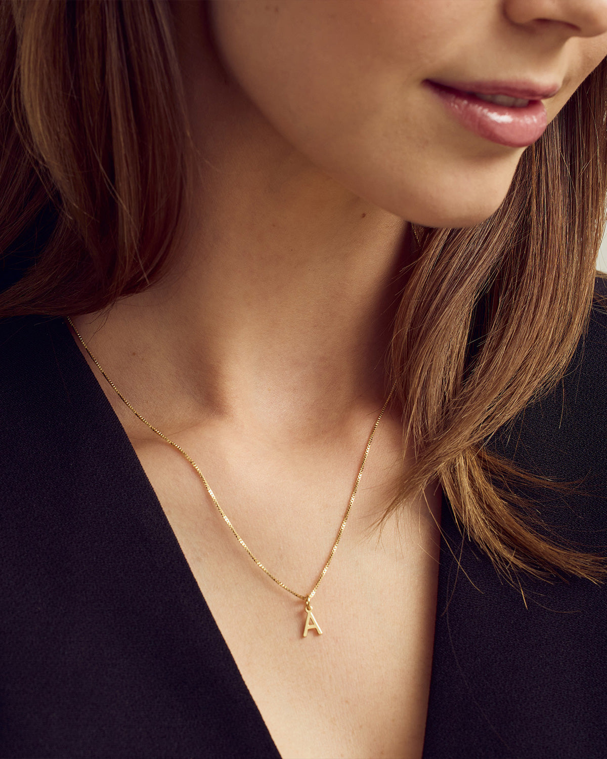 Letter Necklace A-Z - 18 carat gold plated