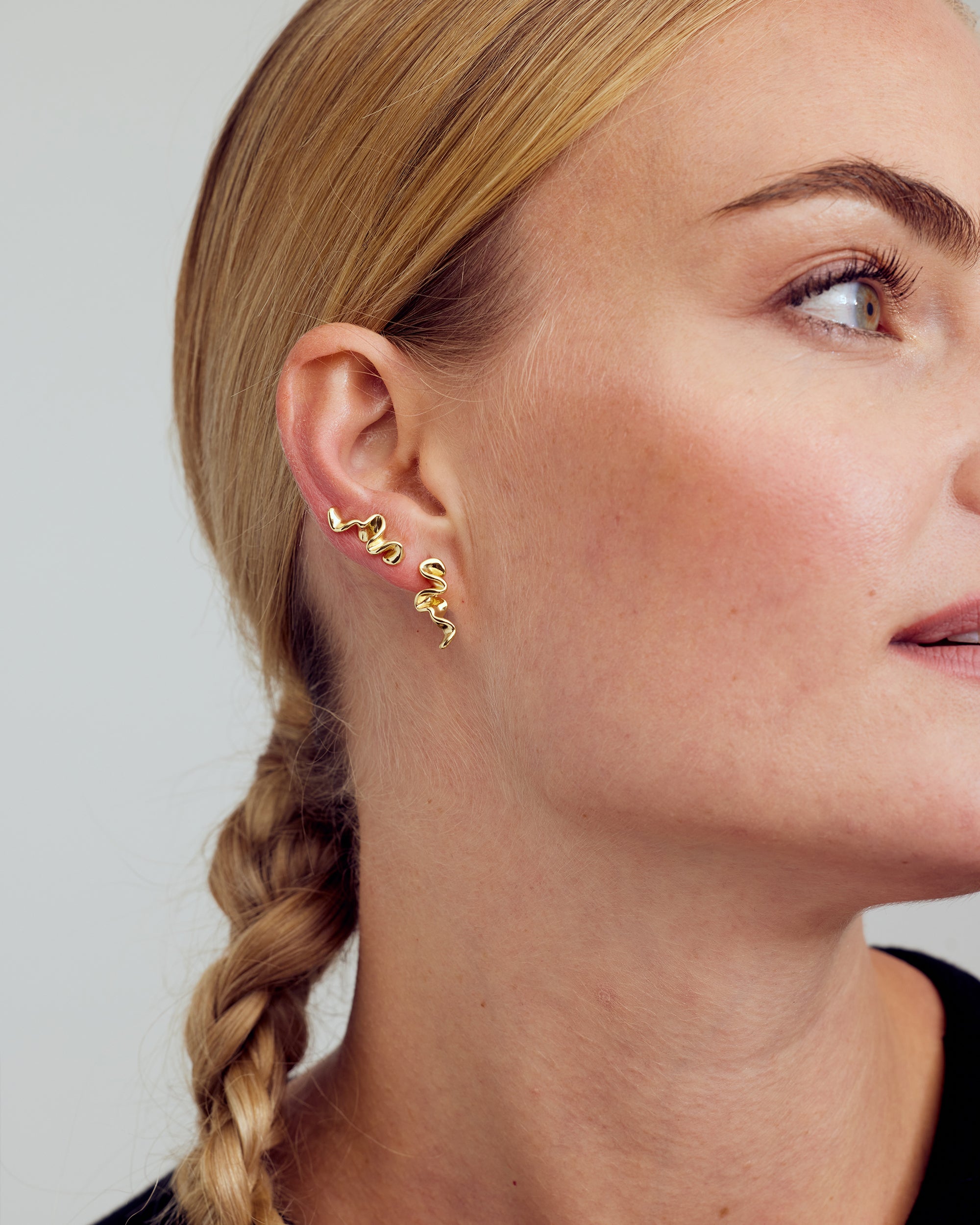 Caroline Øreringe Lille - 18 karat forgyldt