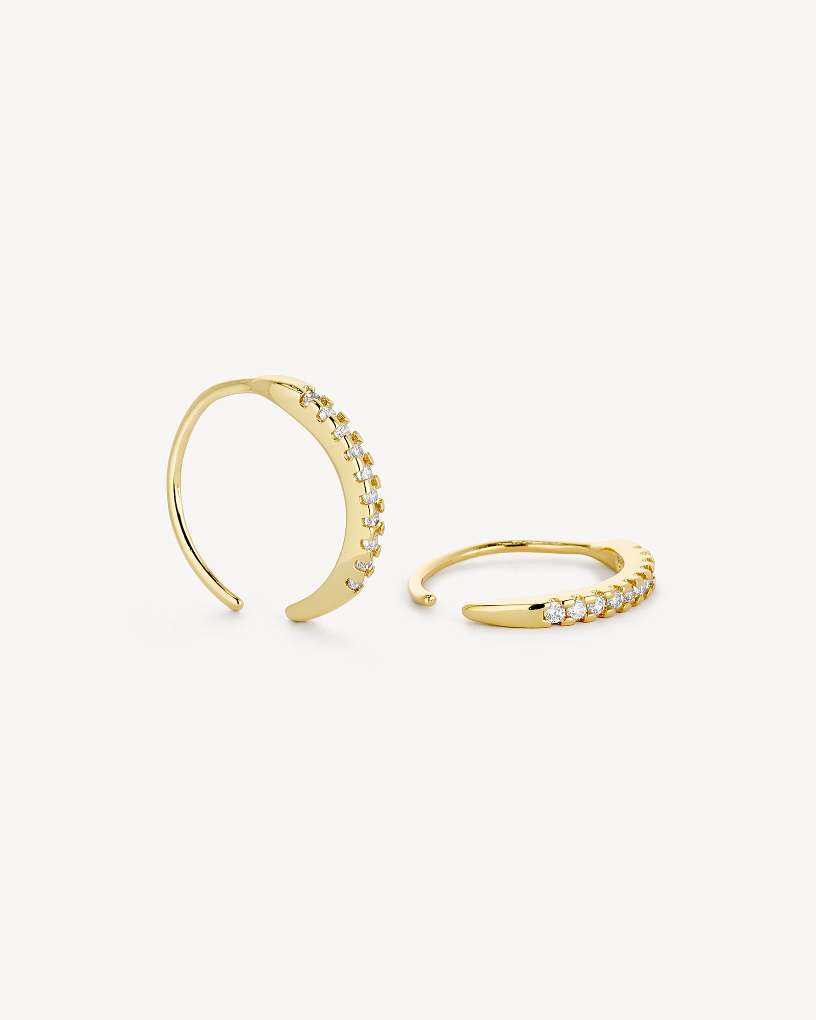 Elin Øreringe - Zirkonia - Forgyldt